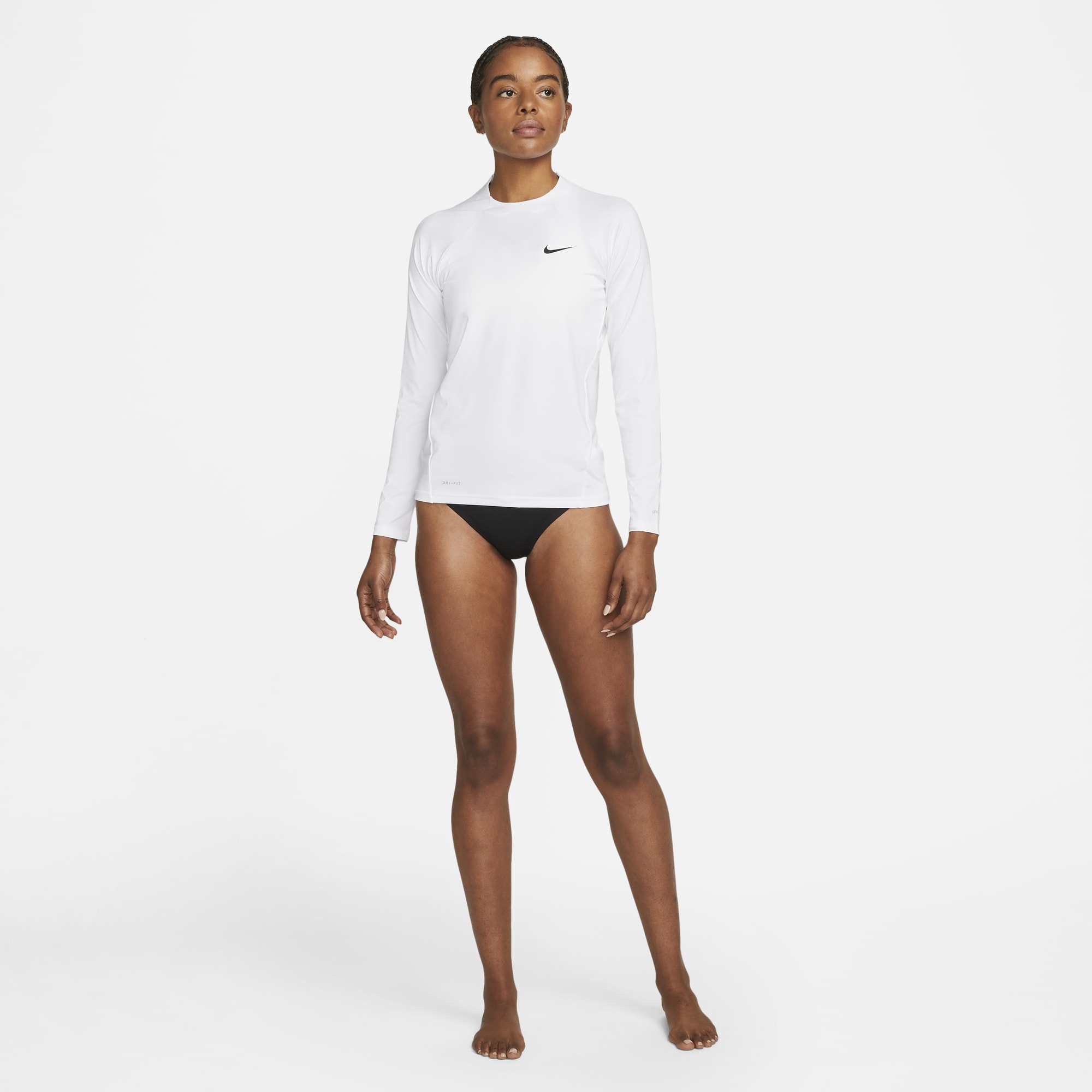 Nike Polera Essential Swim Hydroguard, BLANCO, hi-res