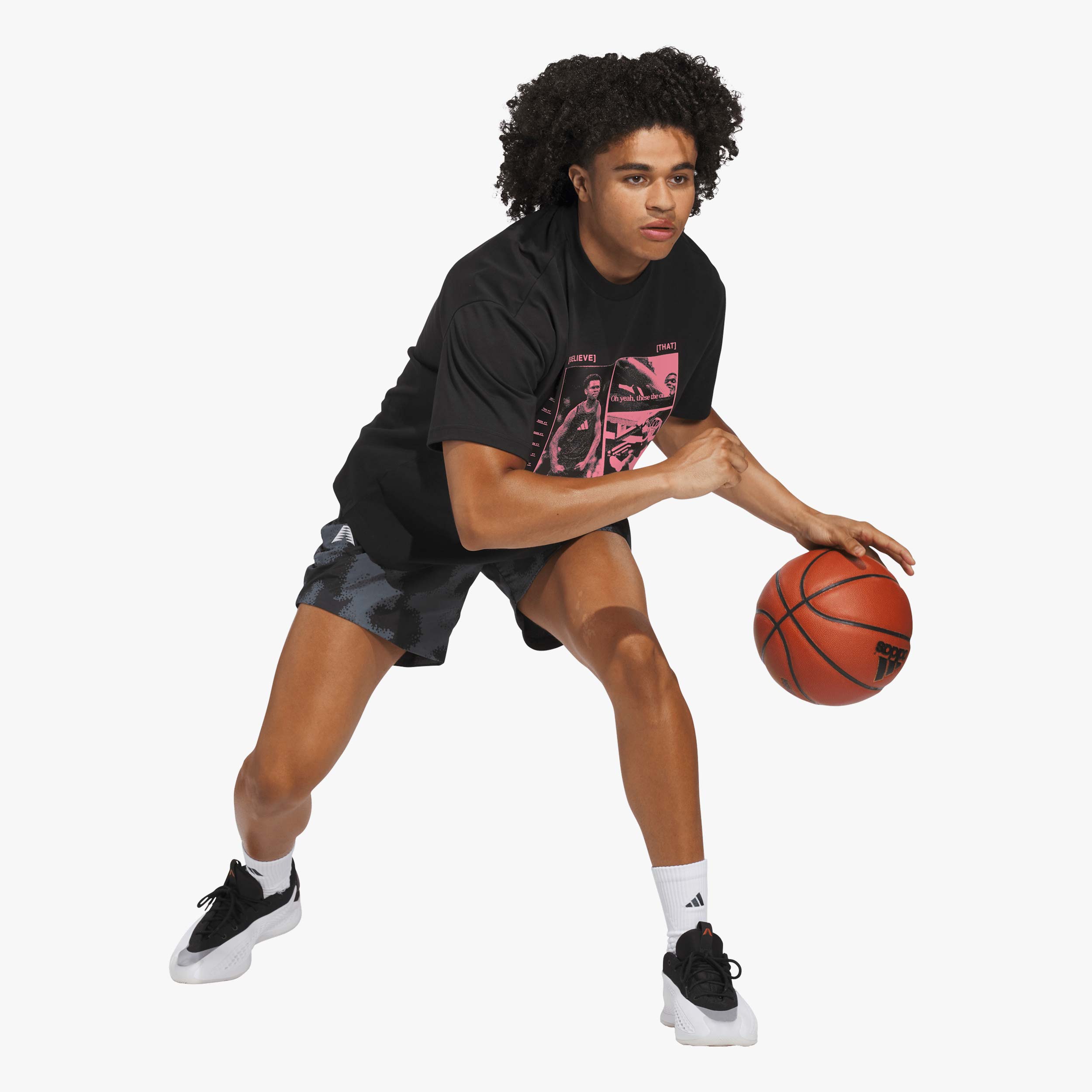 adidas Polera Anthony Edwards, NEGRO, hi-res