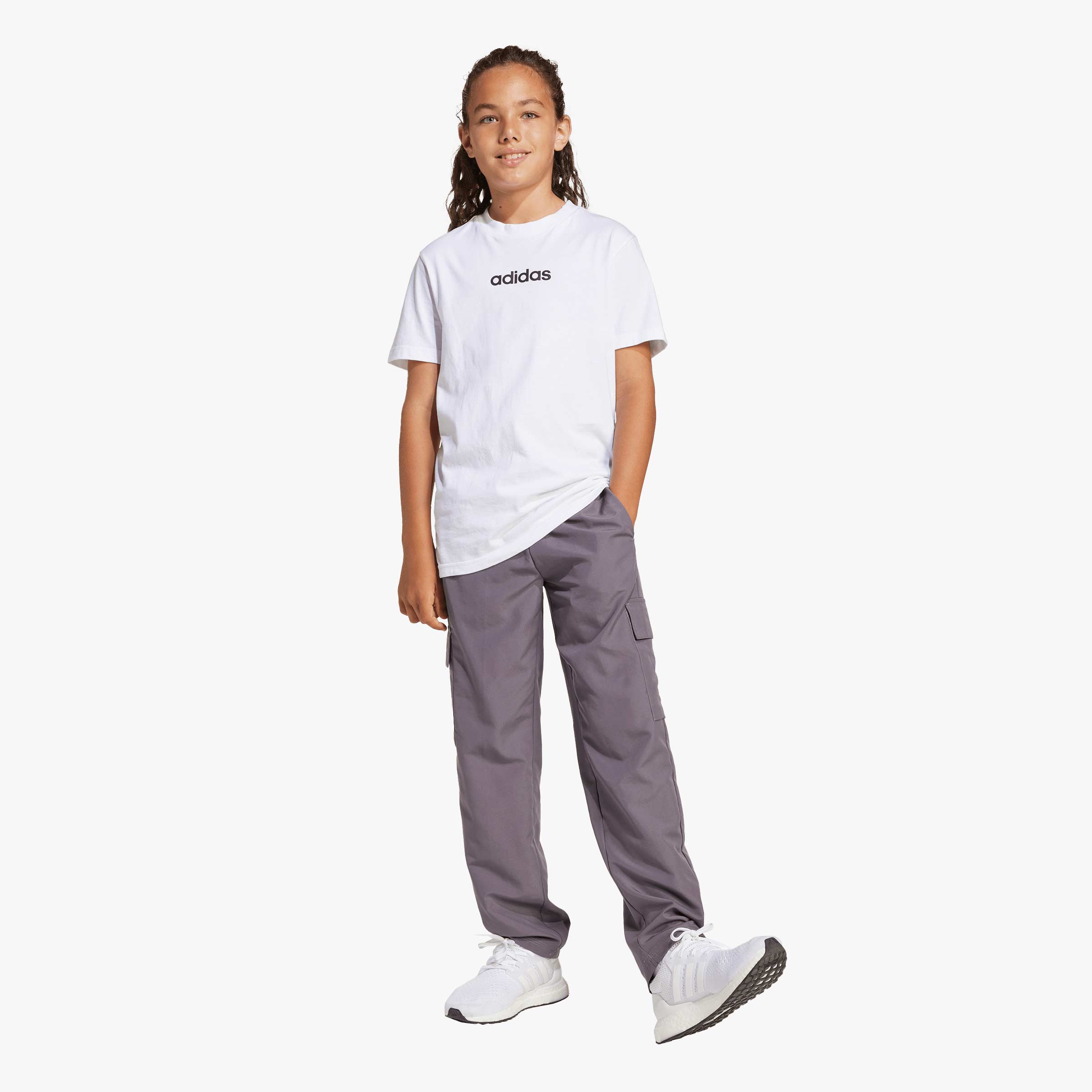 adidas Polera Essentials Adolescentes, BLANCO, hi-res