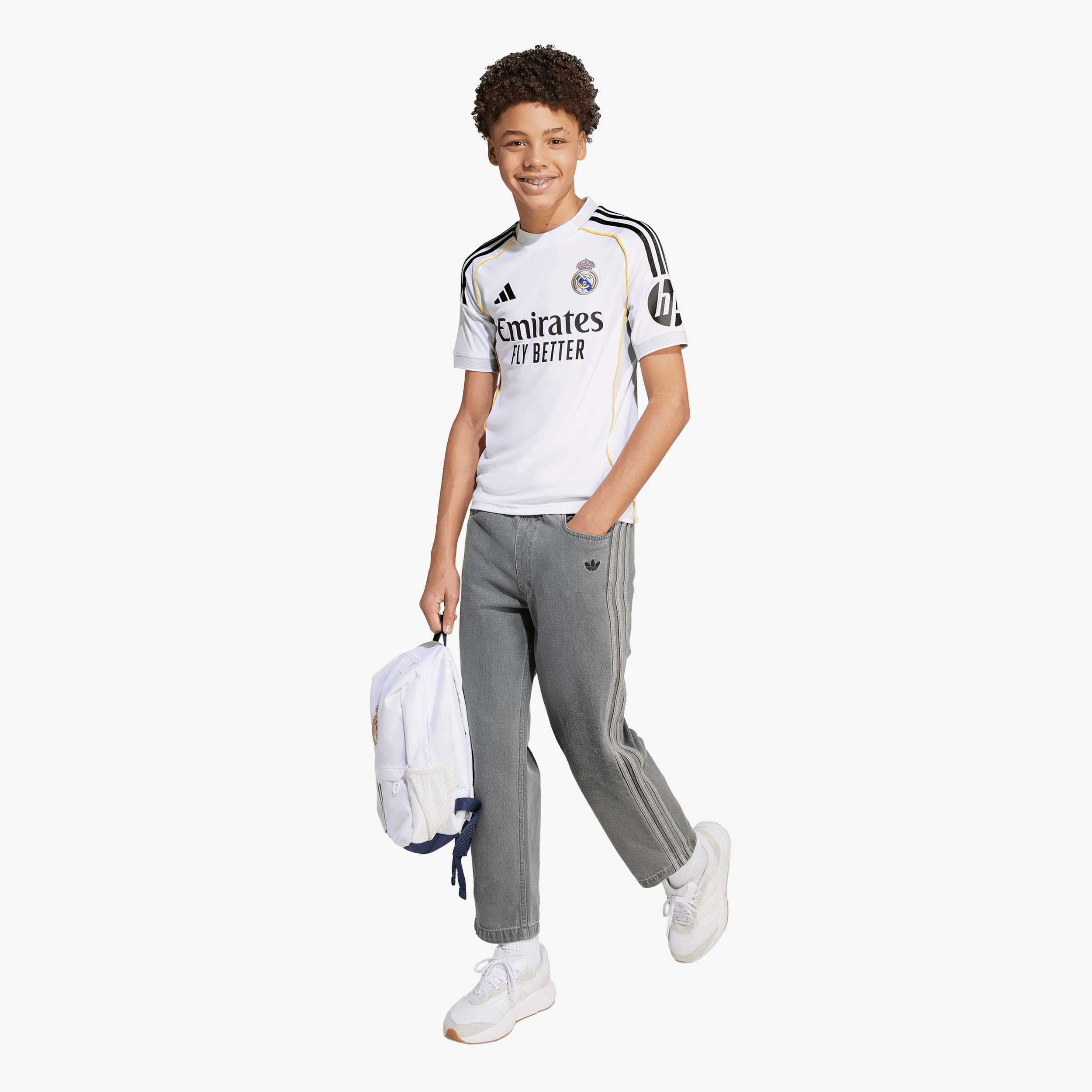 adidas Camiseta Real Madrid Visitante 25/26 Ni&ntilde;os, BLANCO, hi-res