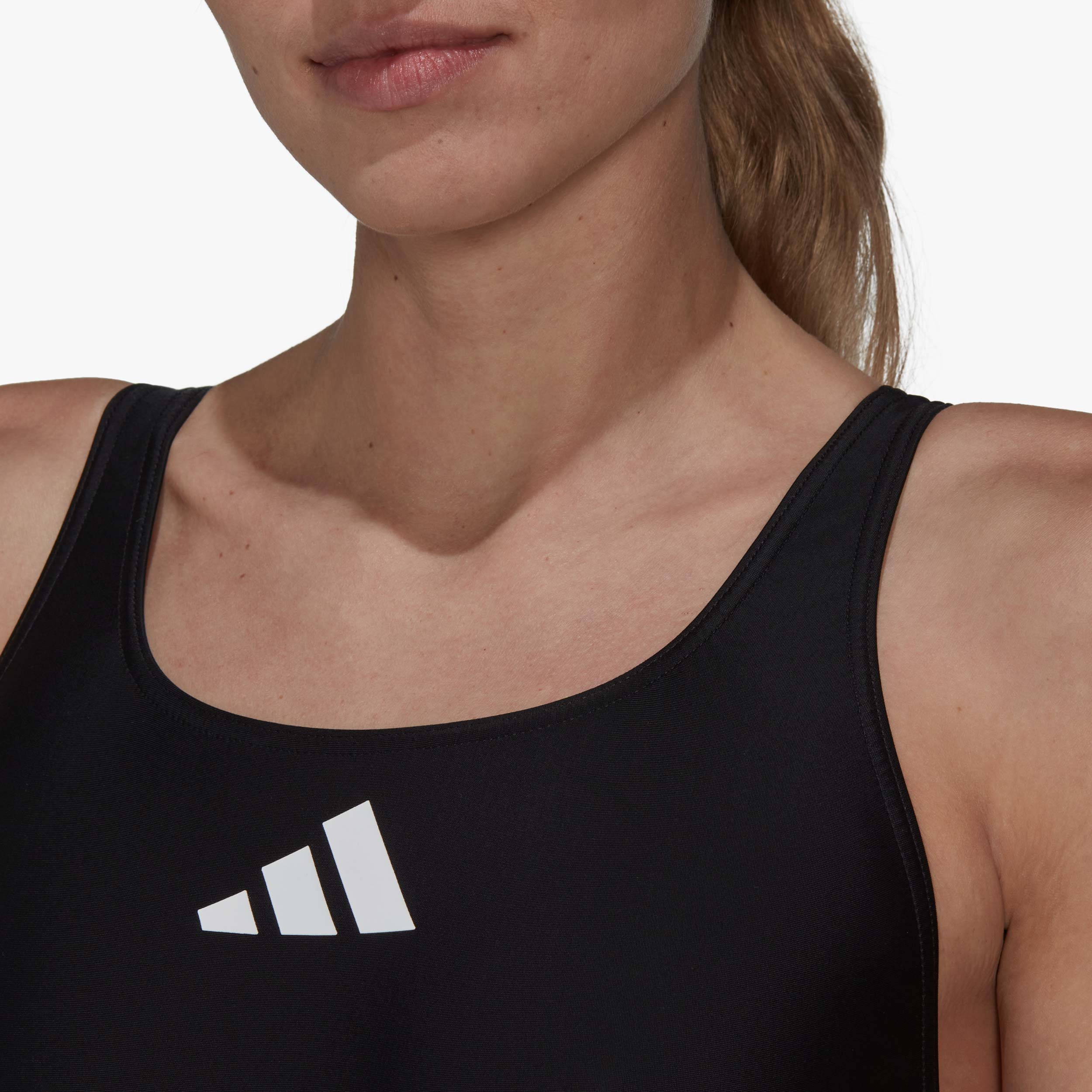 adidas Traje de Natación 3 Bar Logo, NEGRO, hi-res