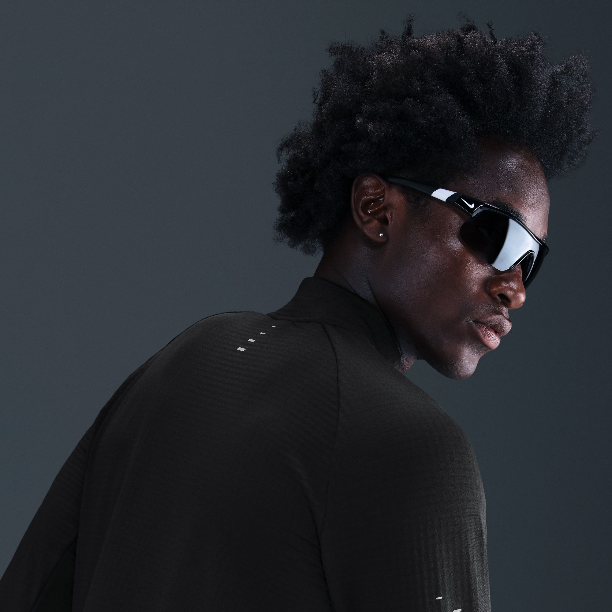 Nike Polera Stride Therma-FIT Repel, NEGRO, hi-res
