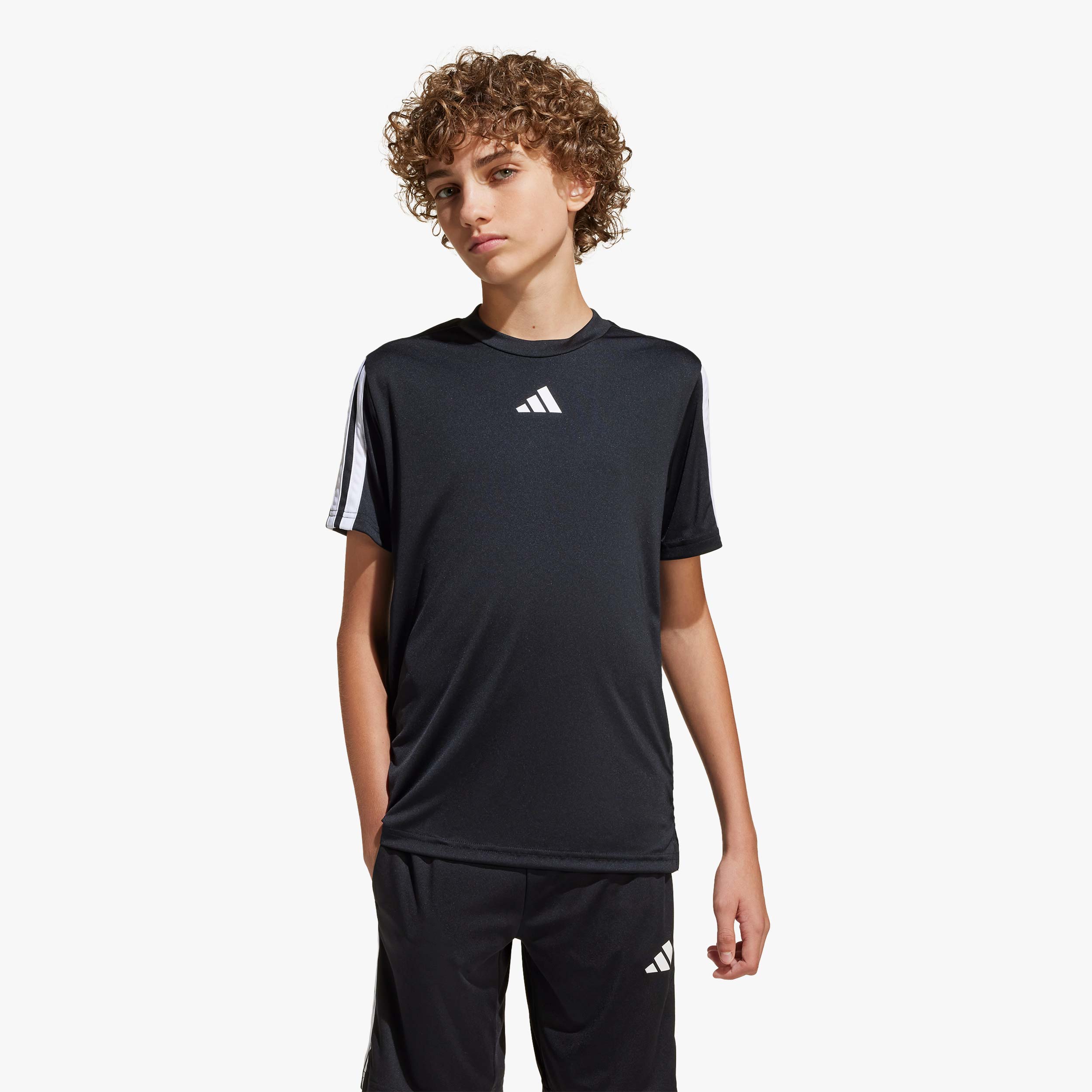 adidas Polera Train Essentials 3 Tiras, NEGRO, hi-res
