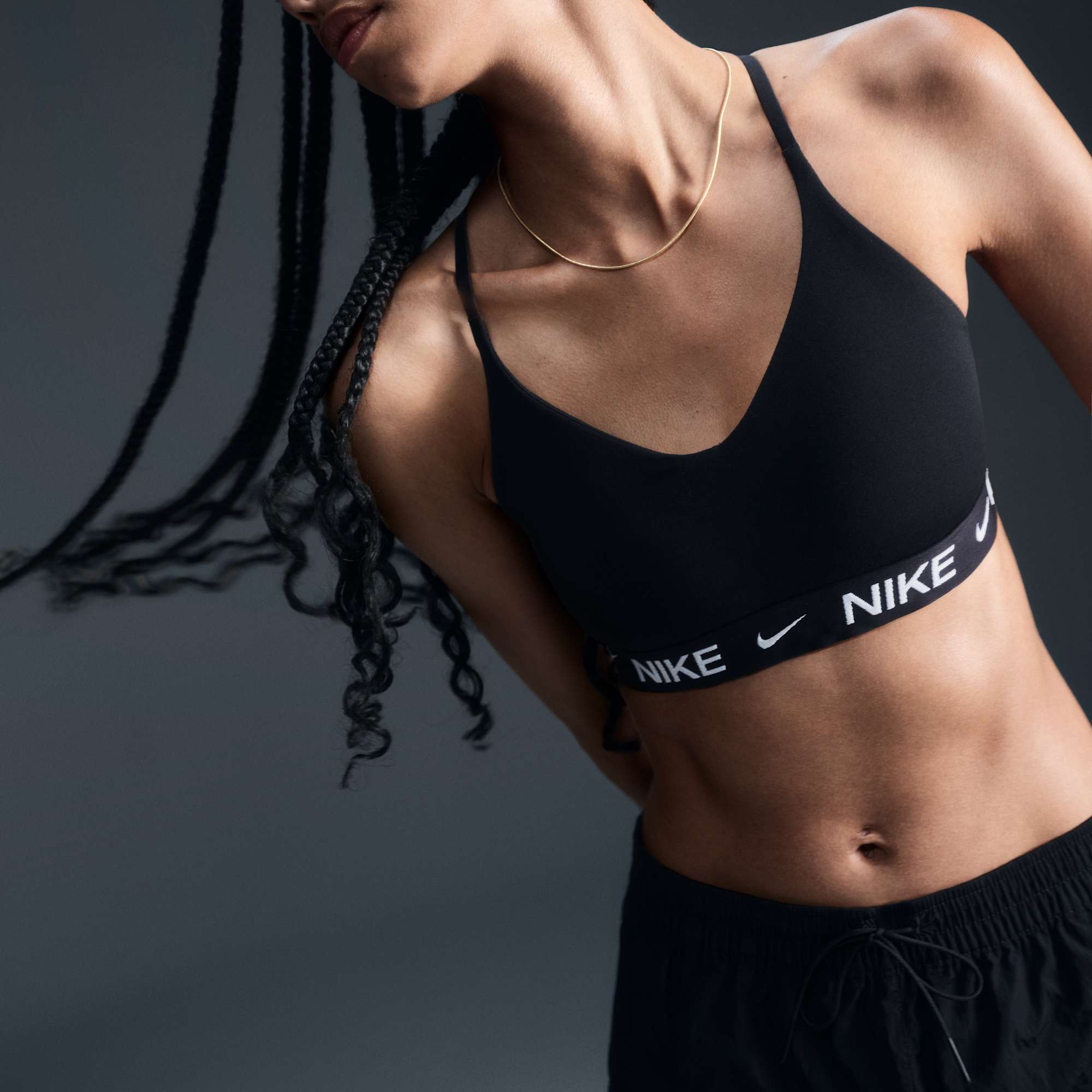 Nike Top Deportivo Indy Light Support, NEGRO, hi-res