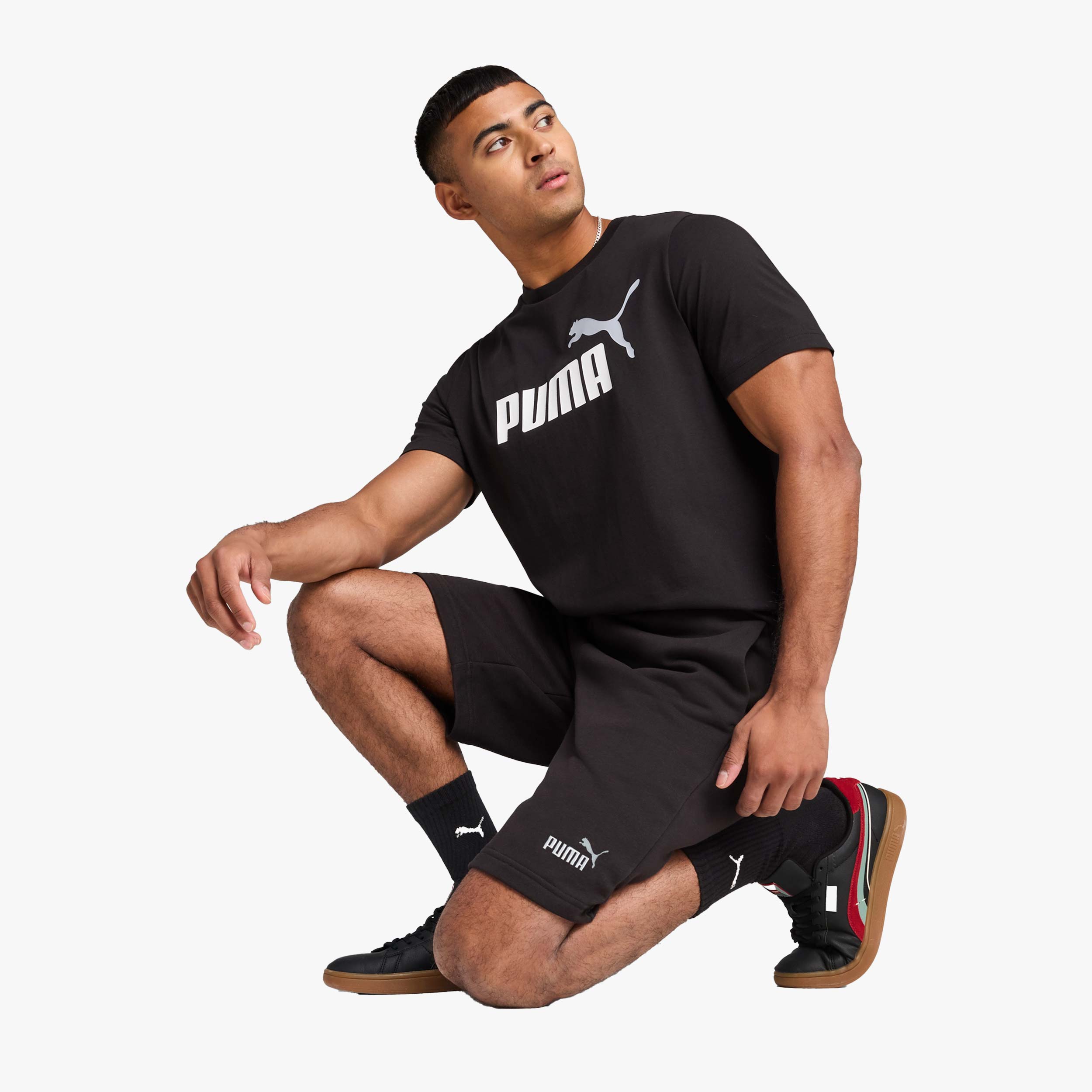 Puma Shorts Essentials 2 Colour No. 1 Logo, NEGRO, hi-res