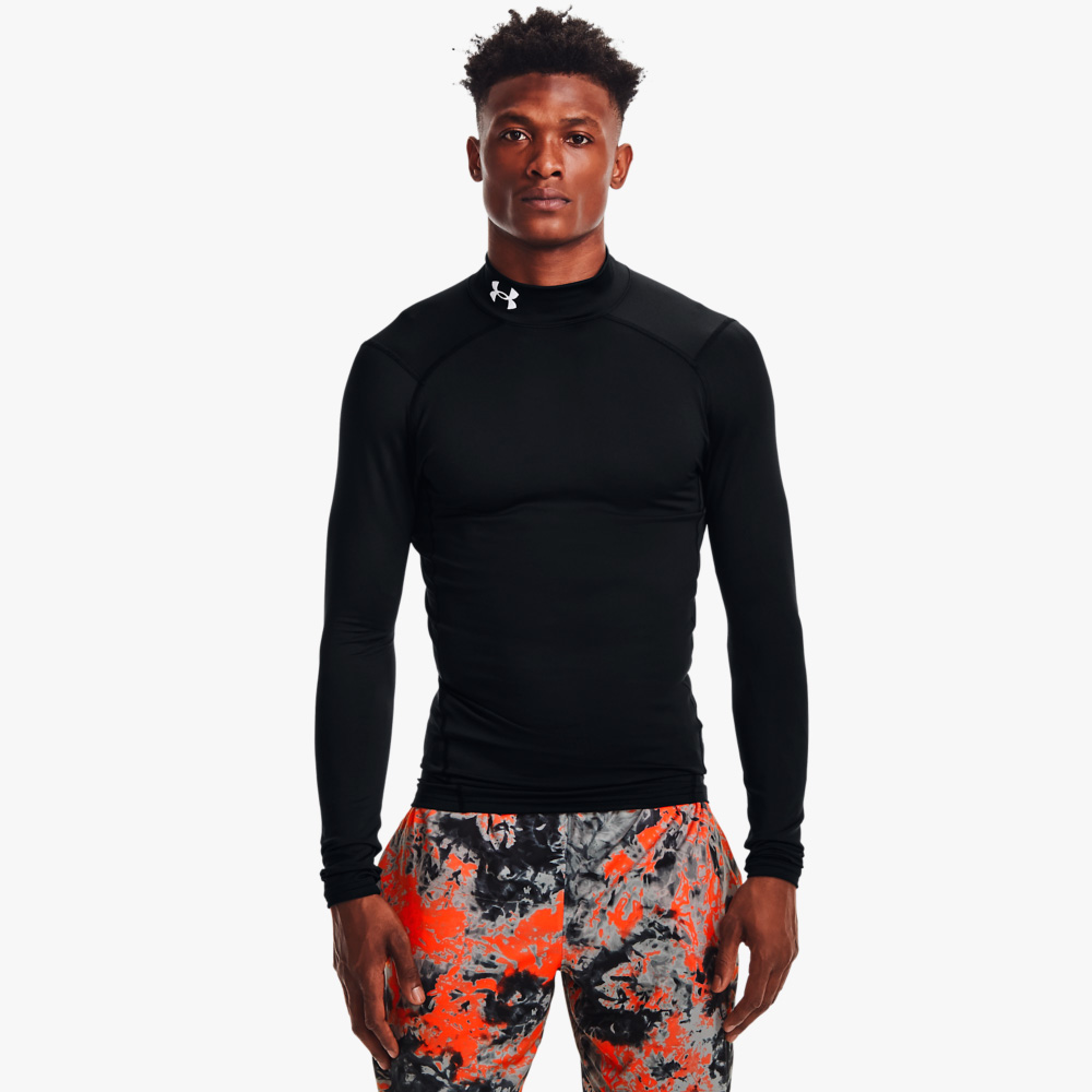 Under Armour Polera ColdGear Compression, NEGRO, hi-res