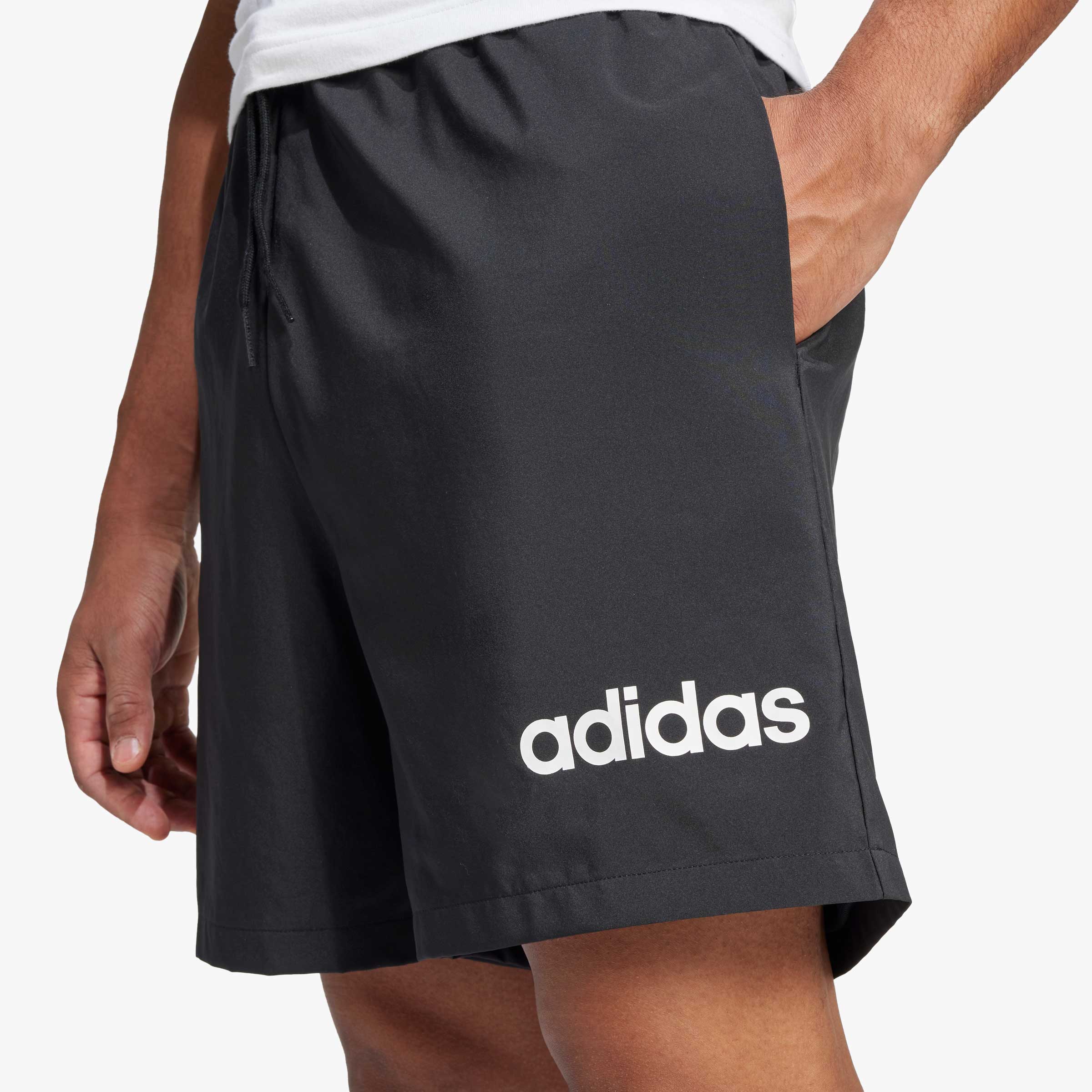 adidas Shorts Essentials Linear Logo, NEGRO, hi-res