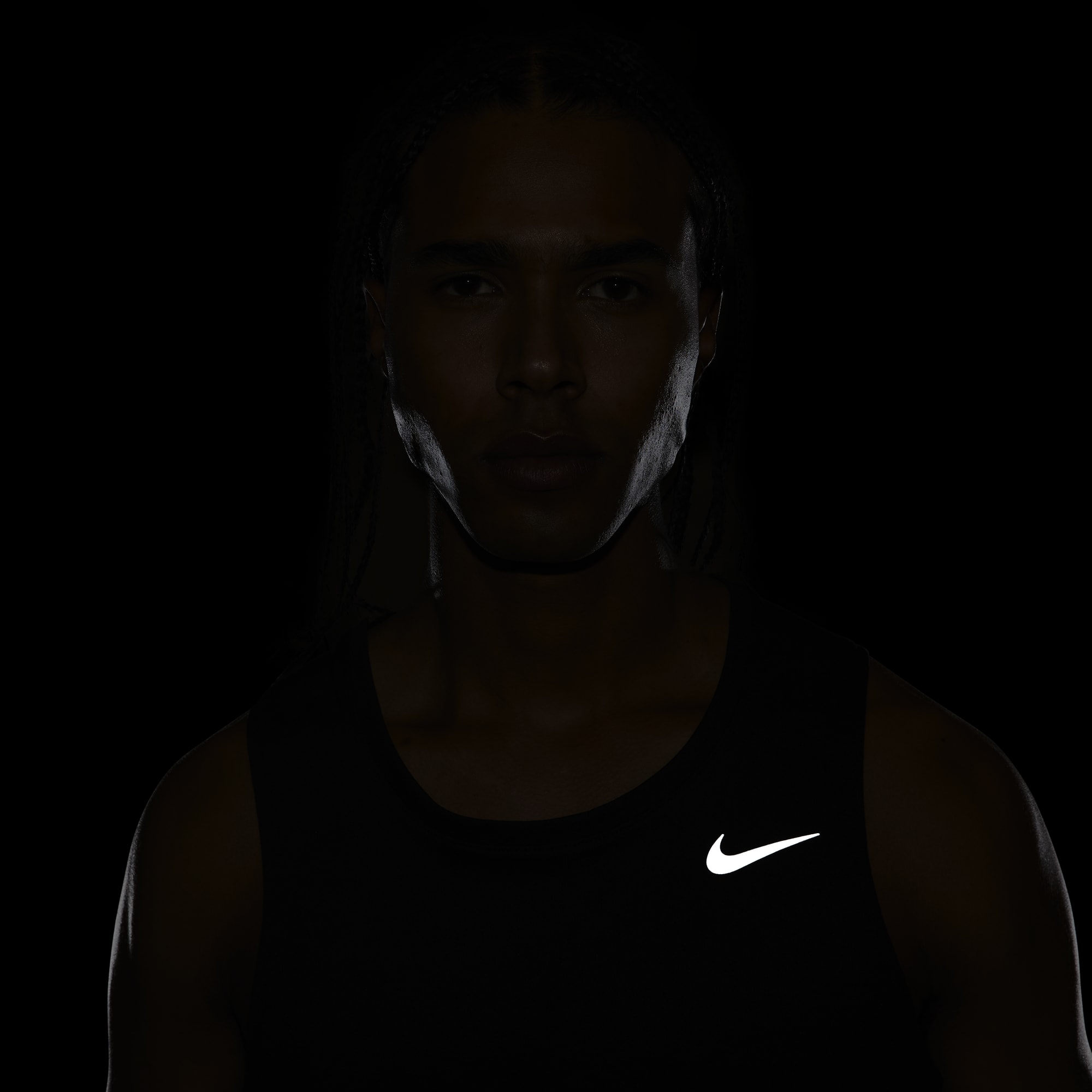 Nike Polera Miler, NEGRO, hi-res