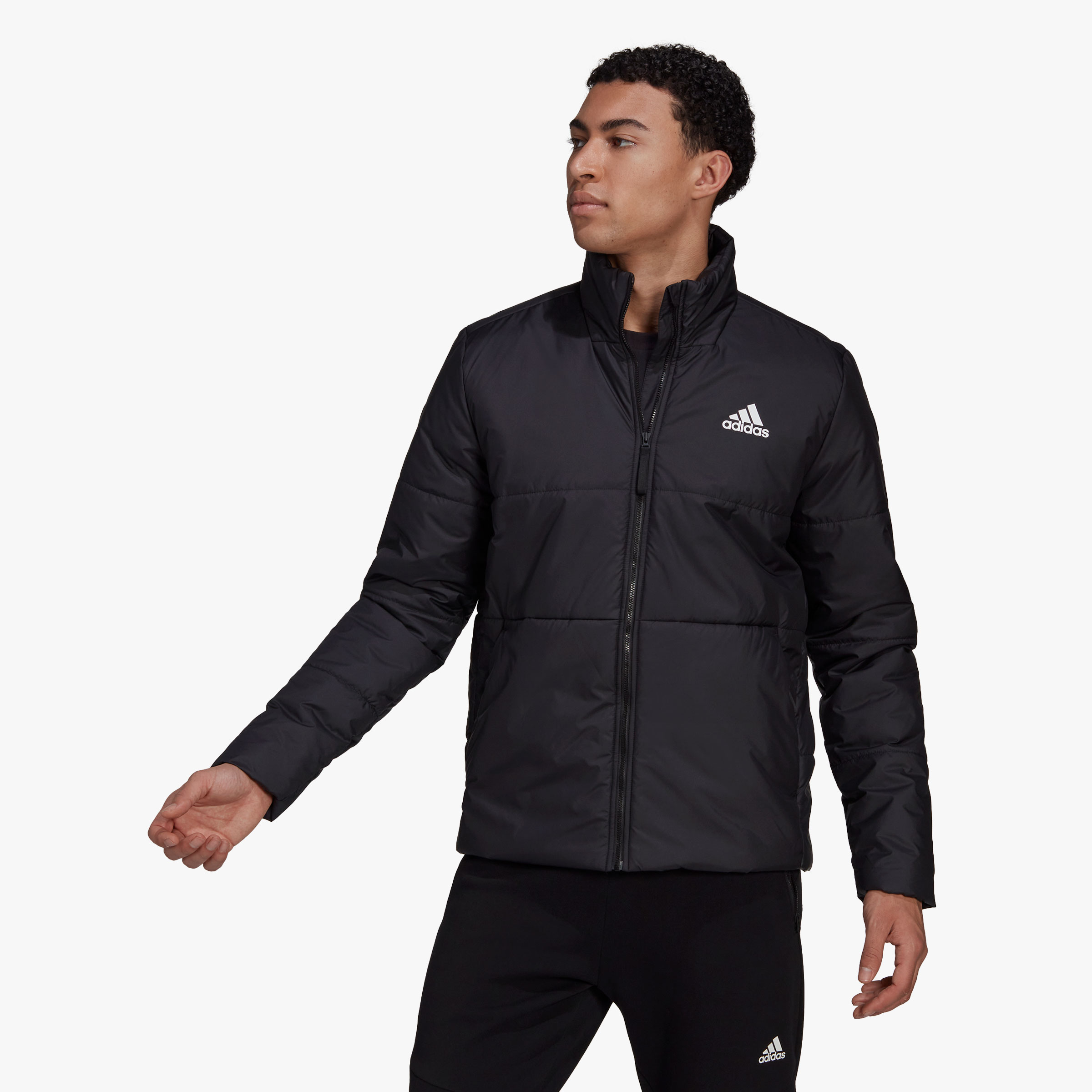 adidas Chaqueta Térmica BSC 3 Tiras, NEGRO, hi-res