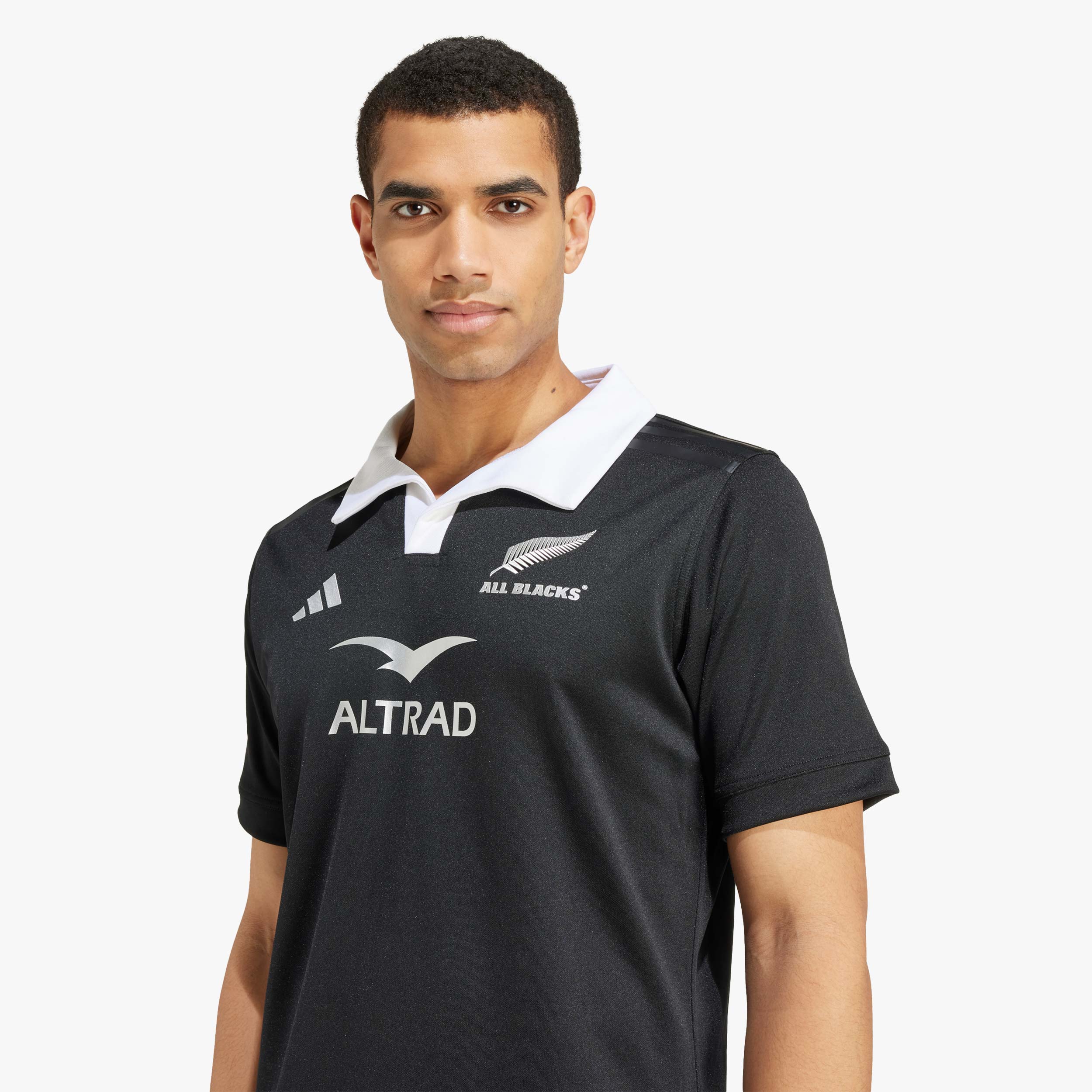 adidas Polera manga corta All Blacks Rugby AEROREADY, NEGRO, hi-res