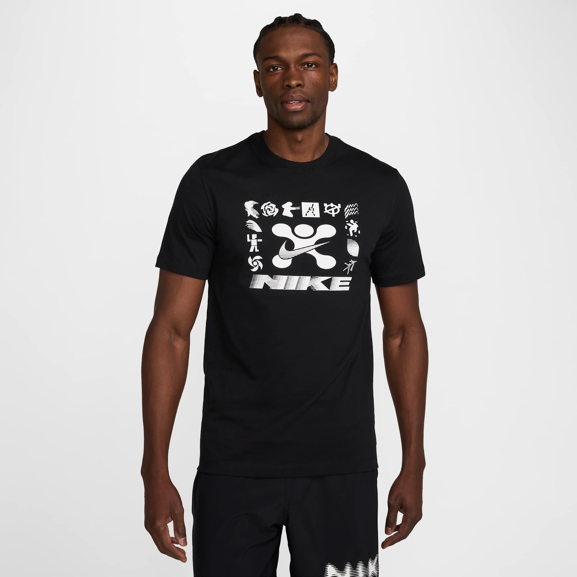 Nike Polera Fitness T-Shirt, NEGRO, hi-res