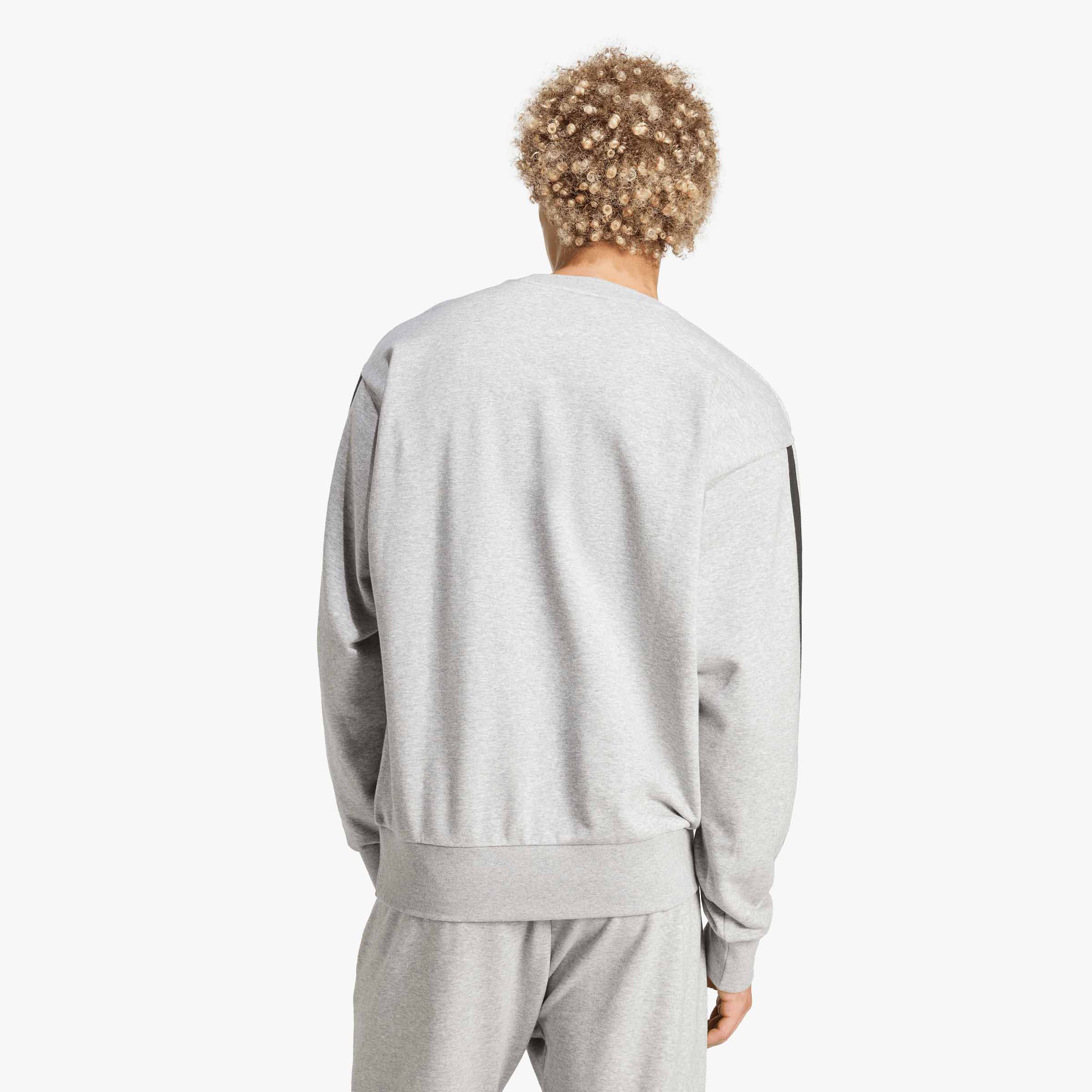 adidas Poler&oacute;n Essentials 3 Tiras Felpa Francesa, GRIS, hi-res
