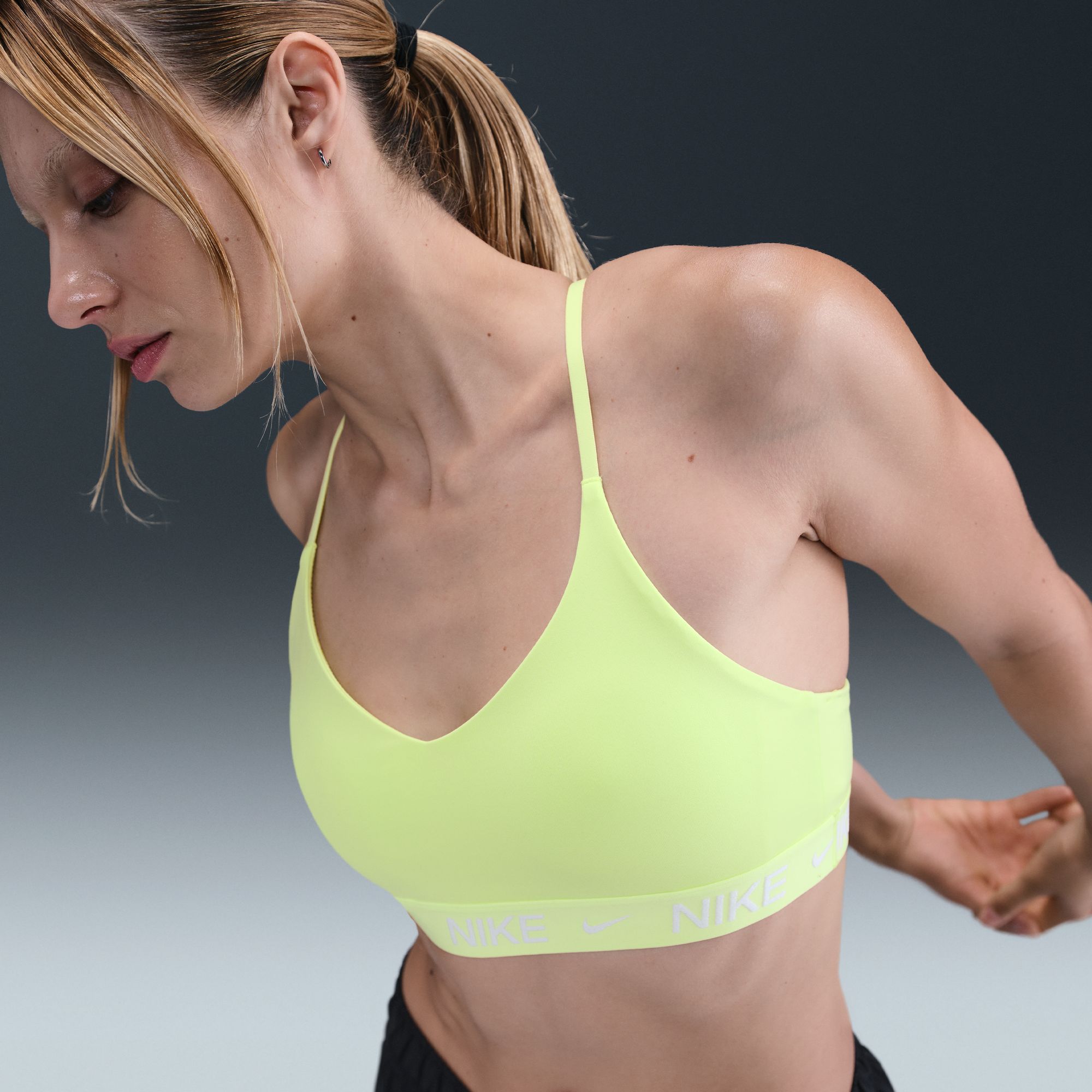 Nike Top Deportivo Indy Light Support, AMARILLO, hi-res
