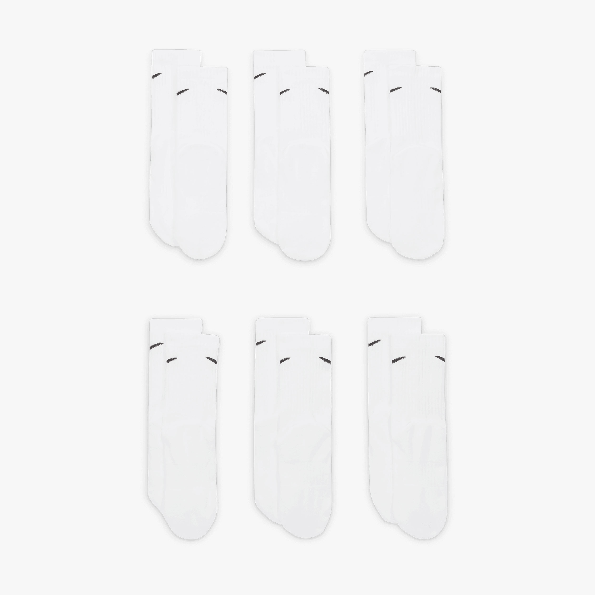 Nike Calcetines Everyday Largos 6 Pares, BLANCO, hi-res