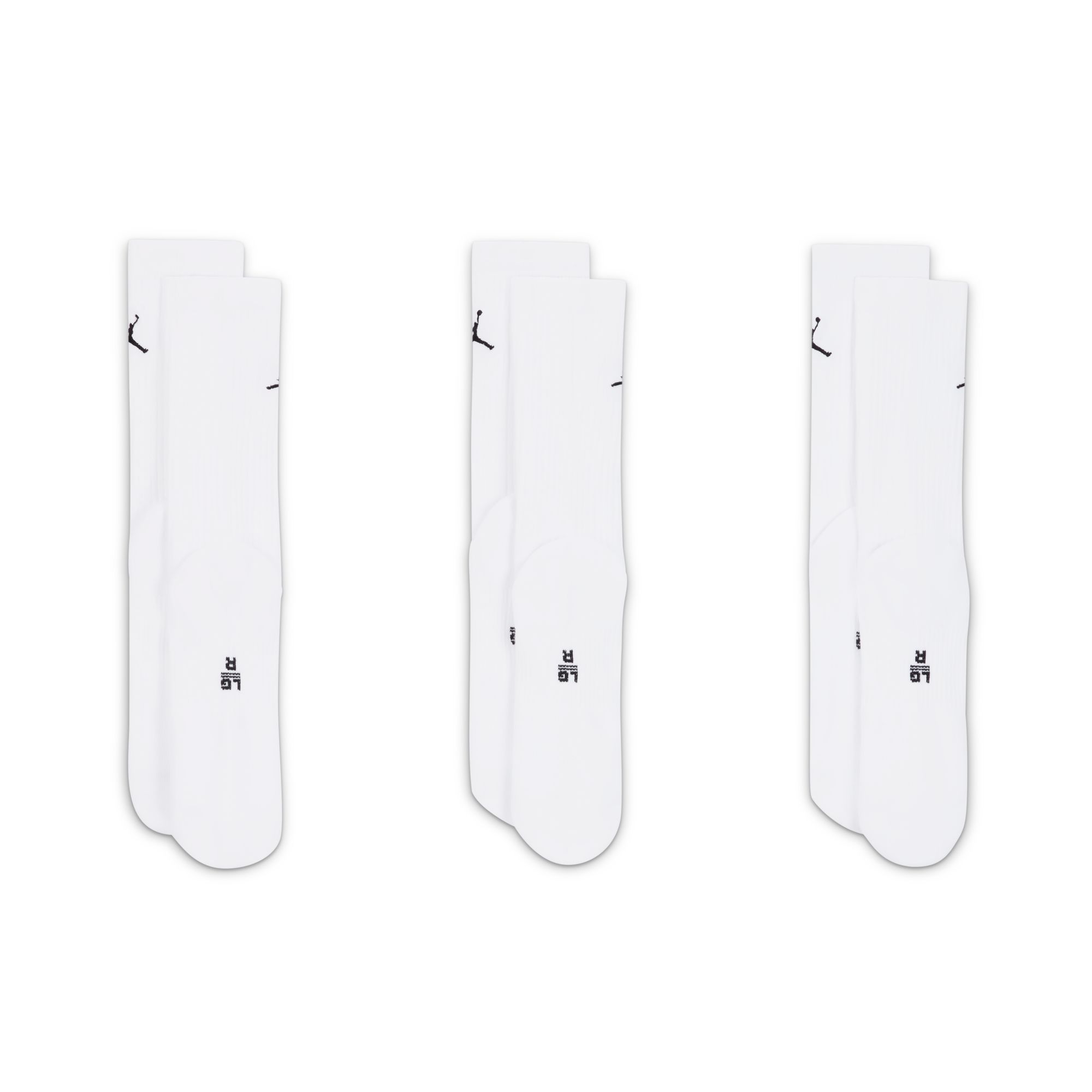 Jordan Calcetines Everyday Crew Largos 3 Pares, BLANCO, hi-res
