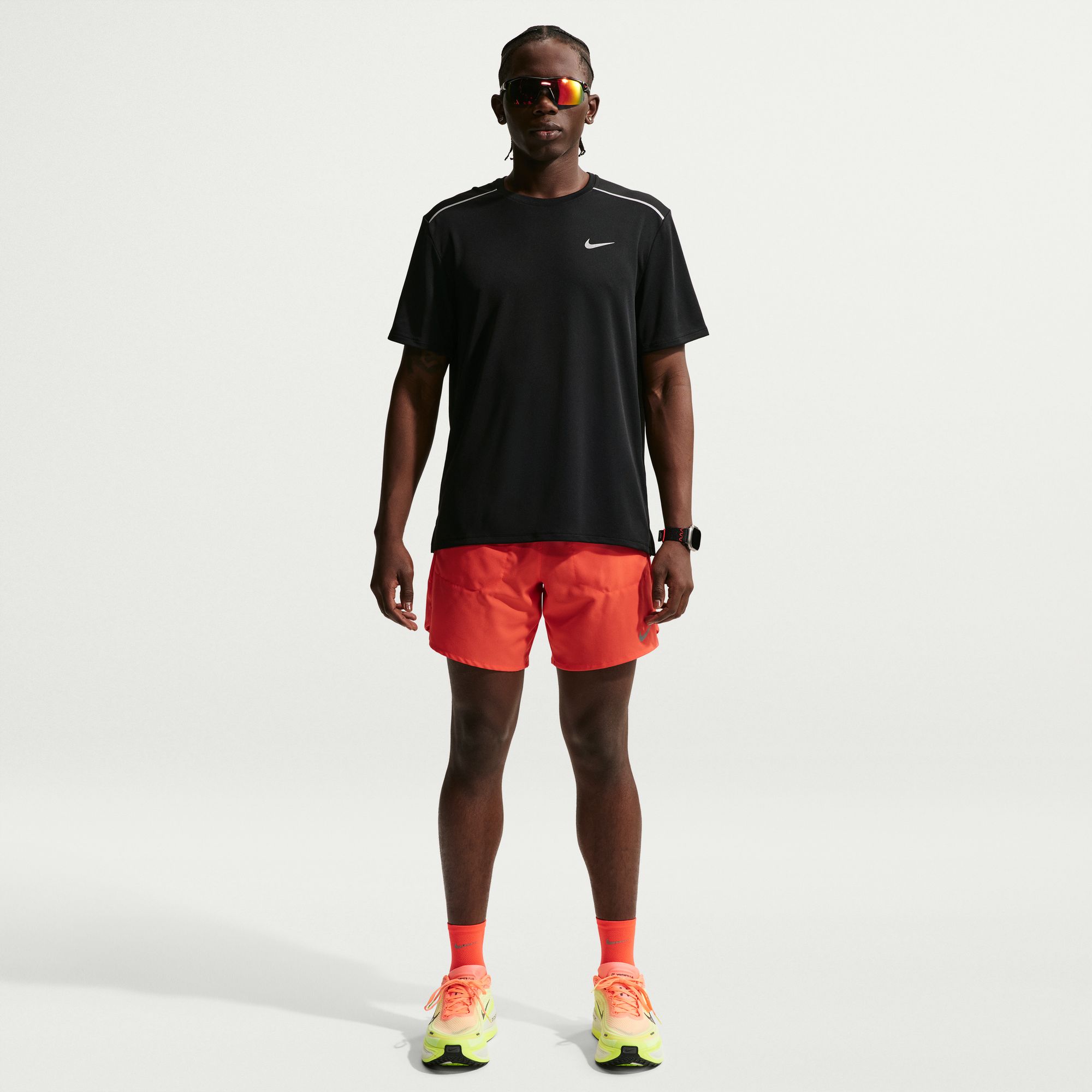 Nike Polera Miler, NEGRO, hi-res