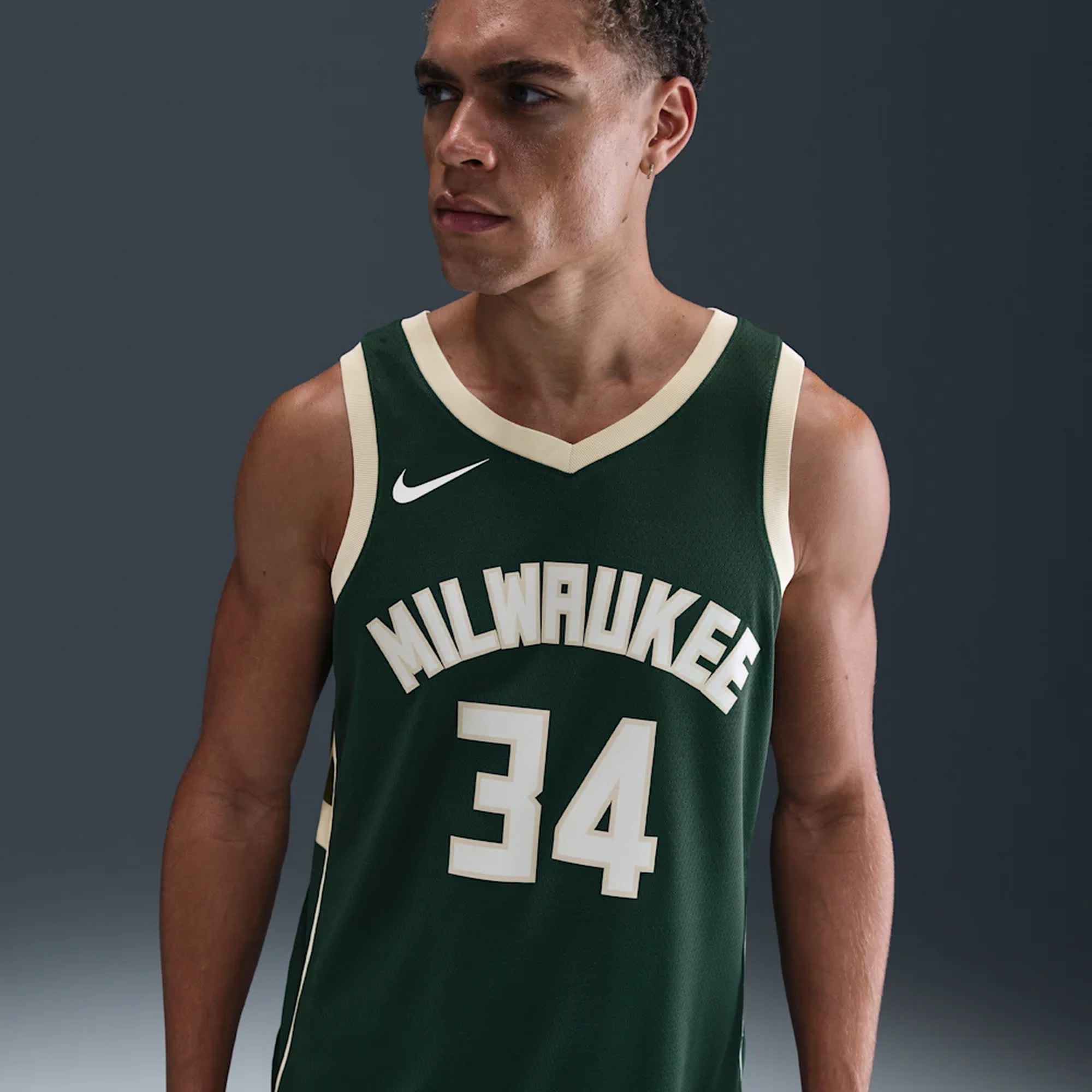 Nike Camiseta Milwaukee Bucks Icon Edition 2022/23, VERDE, hi-res