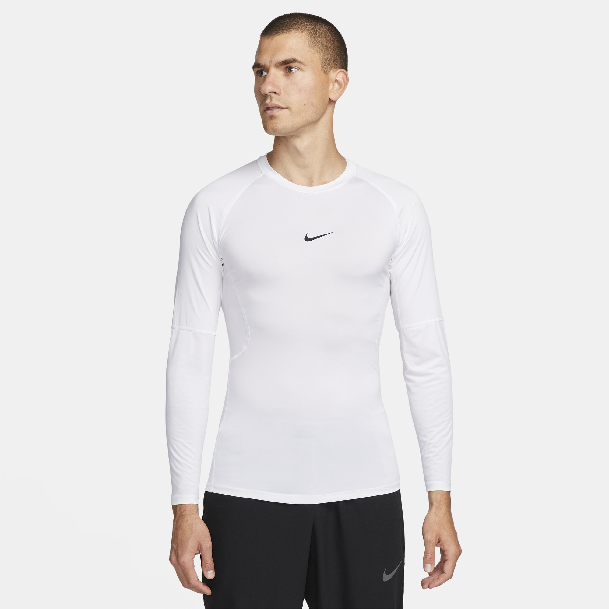 Nike Polera Pro, BLANCO, hi-res