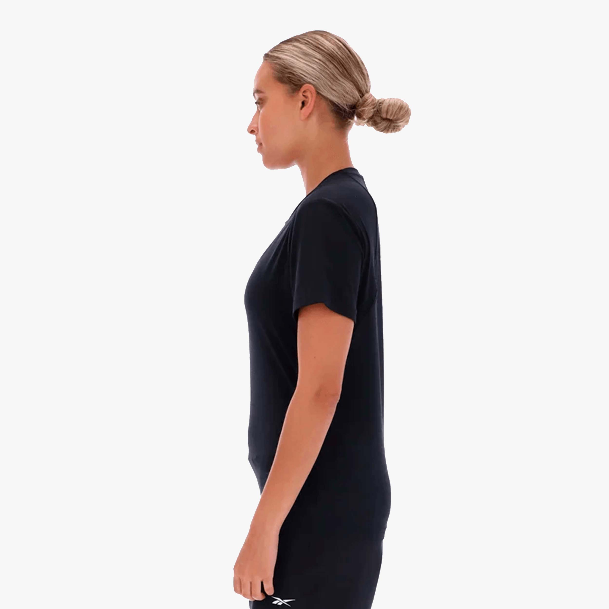 Reebok Polera Manga Corta Running, NEGRO, hi-res