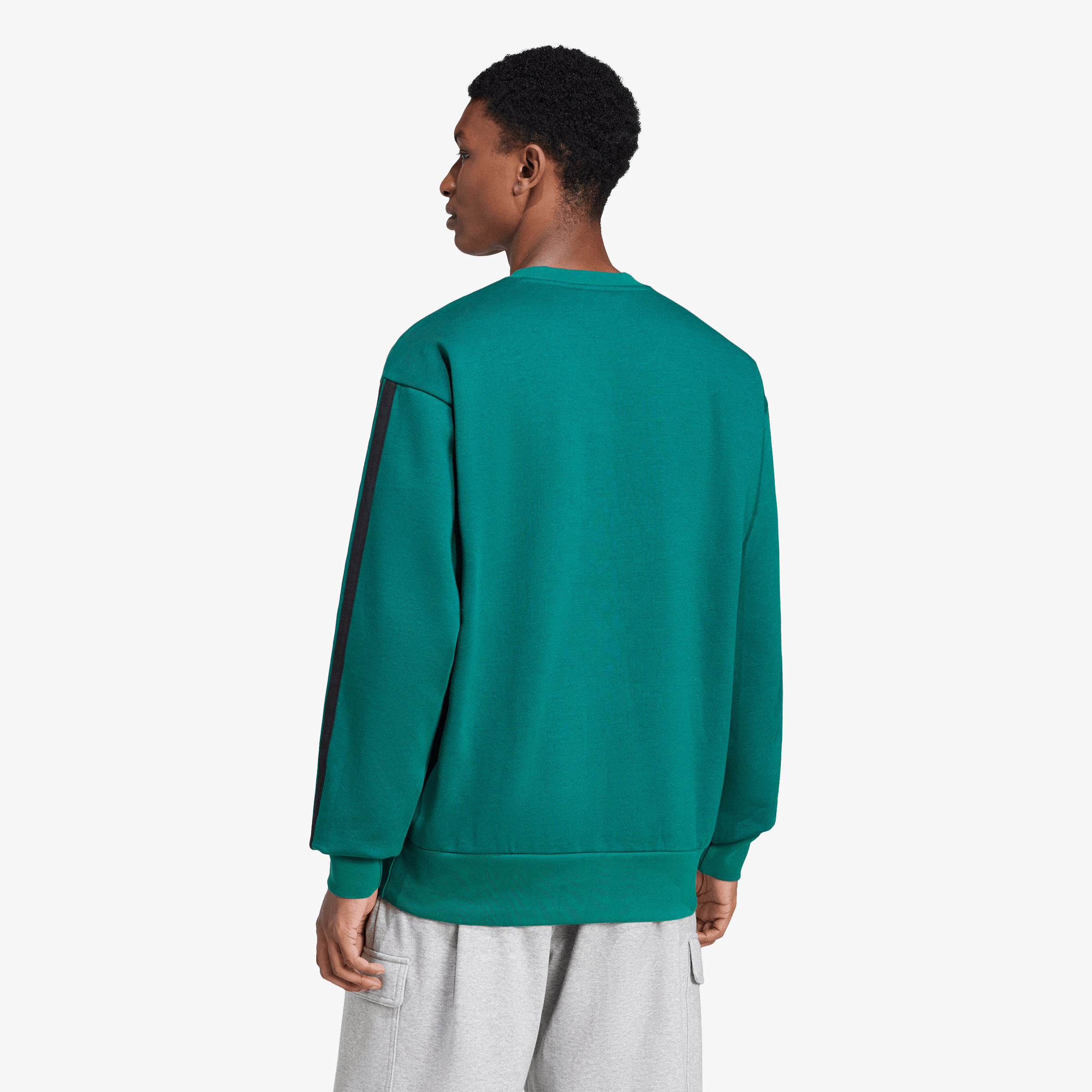 adidas Poler&oacute;n Essentials Fleece 3 Tiras, VERDE, hi-res