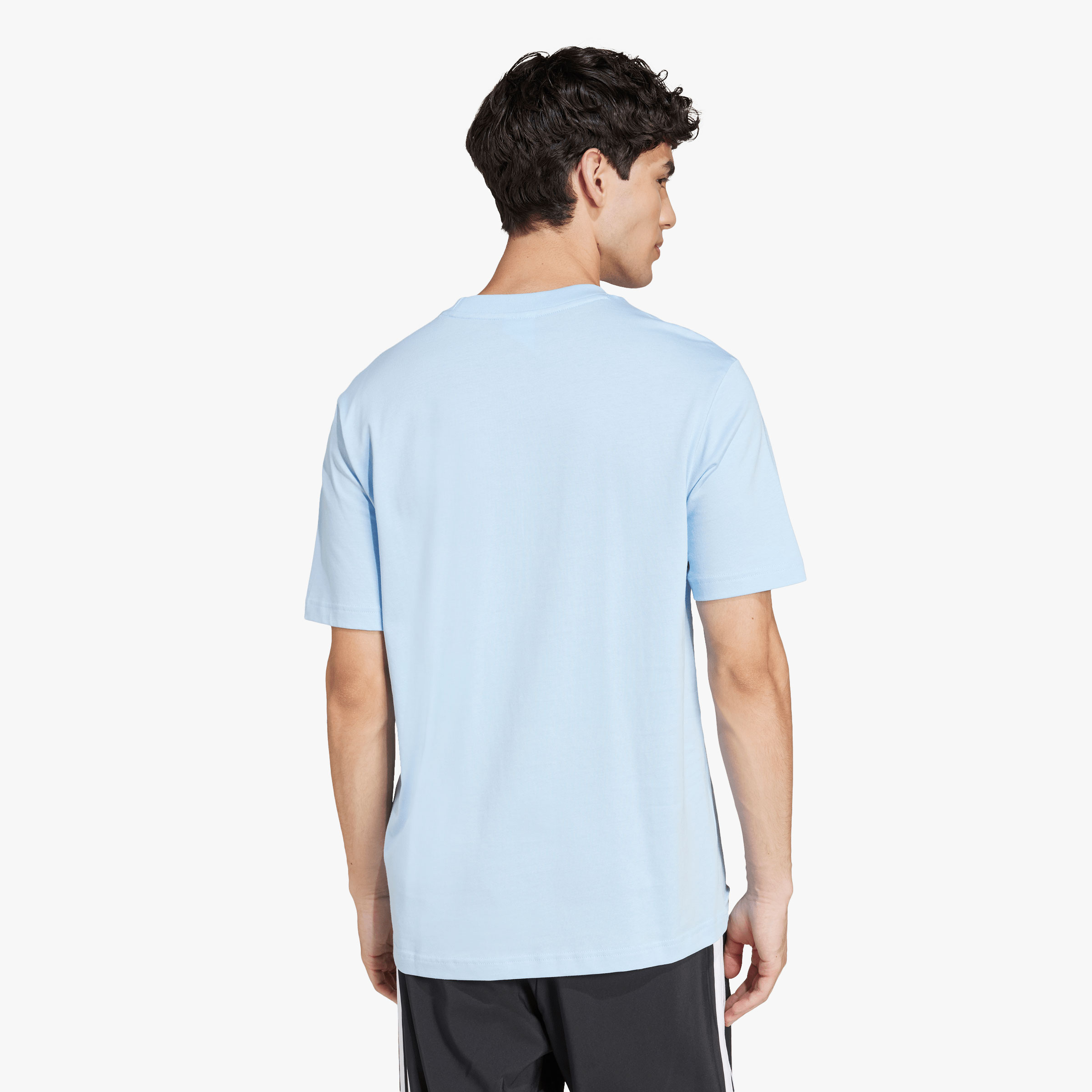 adidas Polera Essentials Small Logo, AZUL, hi-res