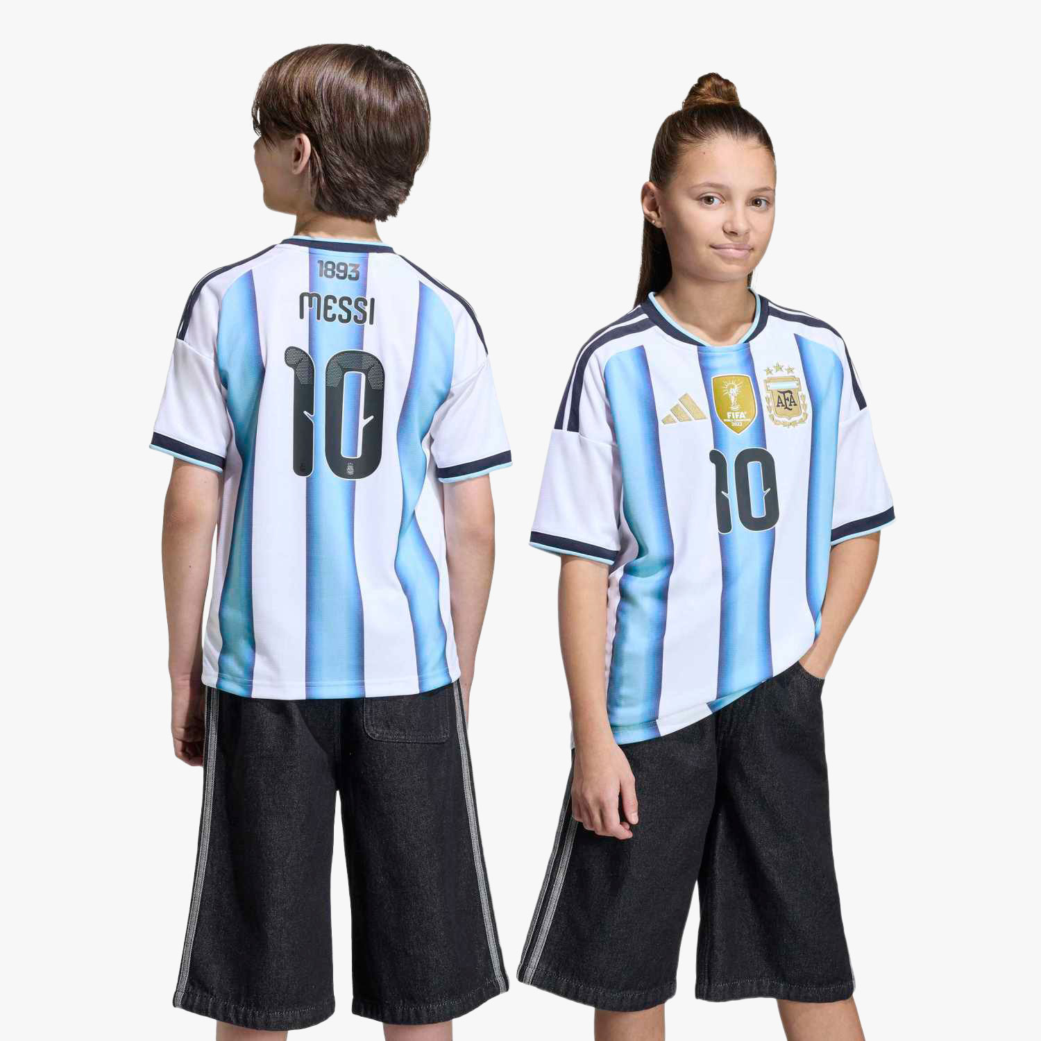 adidas Camiseta Local Selecci&oacute;n Argentina 26 Messi Ni&ntilde;os, BLANCO, hi-res