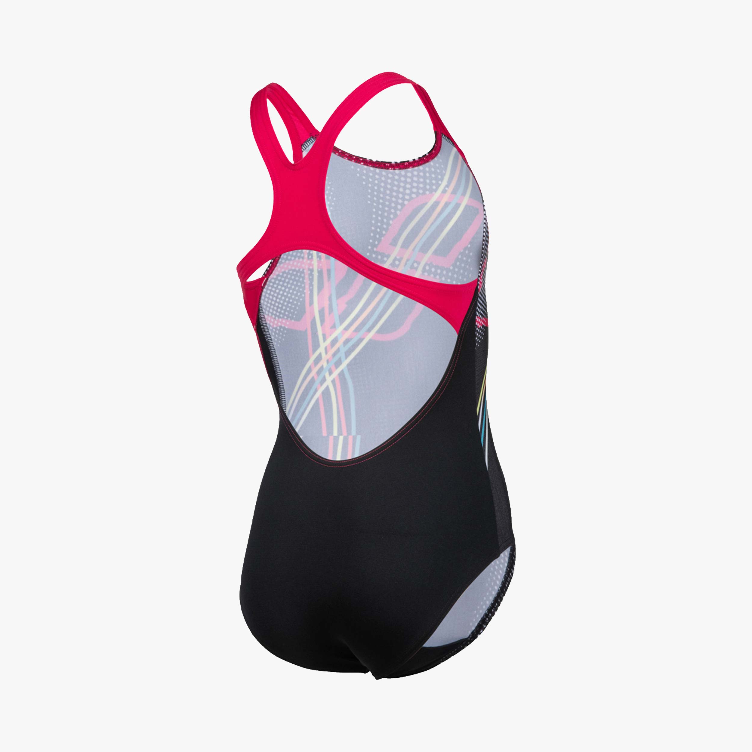 Arena Traje de Ba&ntilde;o Pro Back Placement, NEGRO, hi-res