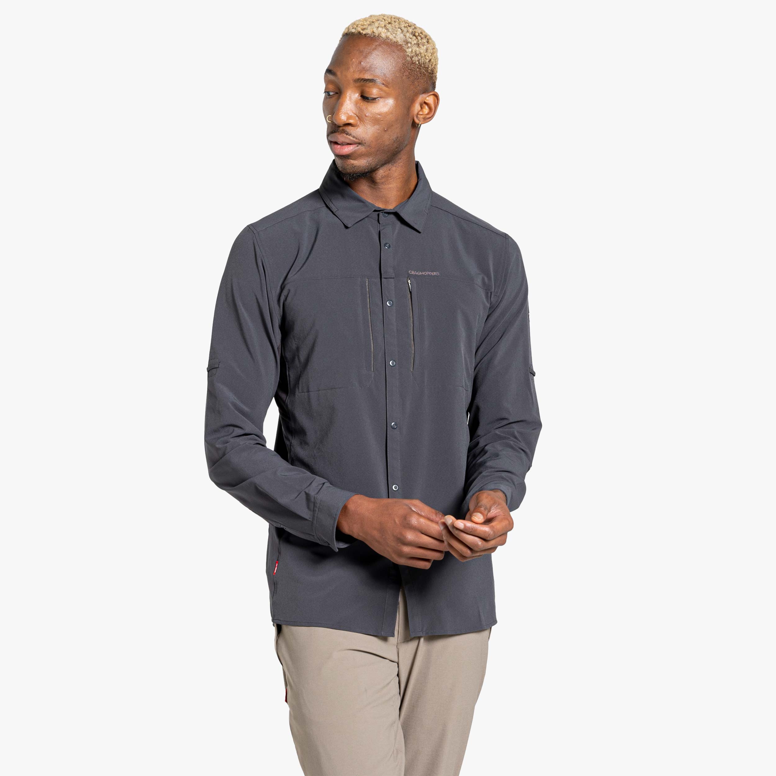 Craghoppers Camisa Nosilife Pro IV, NEGRO, hi-res