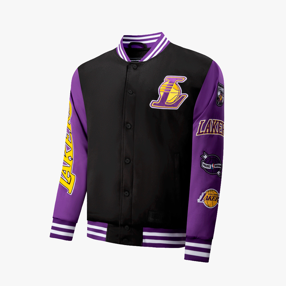 NBA Chaqueta Logo Patches Heat, NEGRO, hi-res