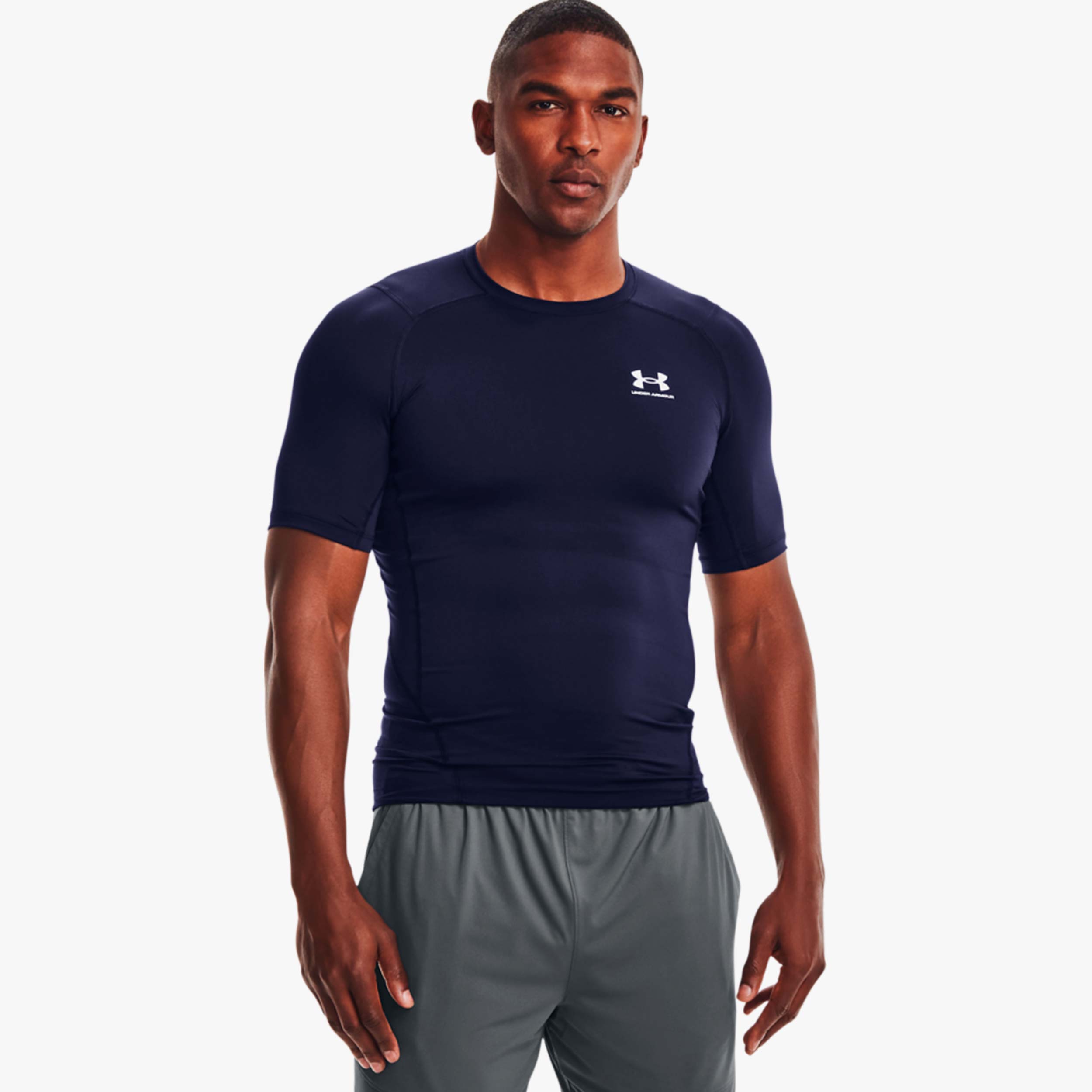 Under Armour Polera HeatGear, AZUL, hi-res