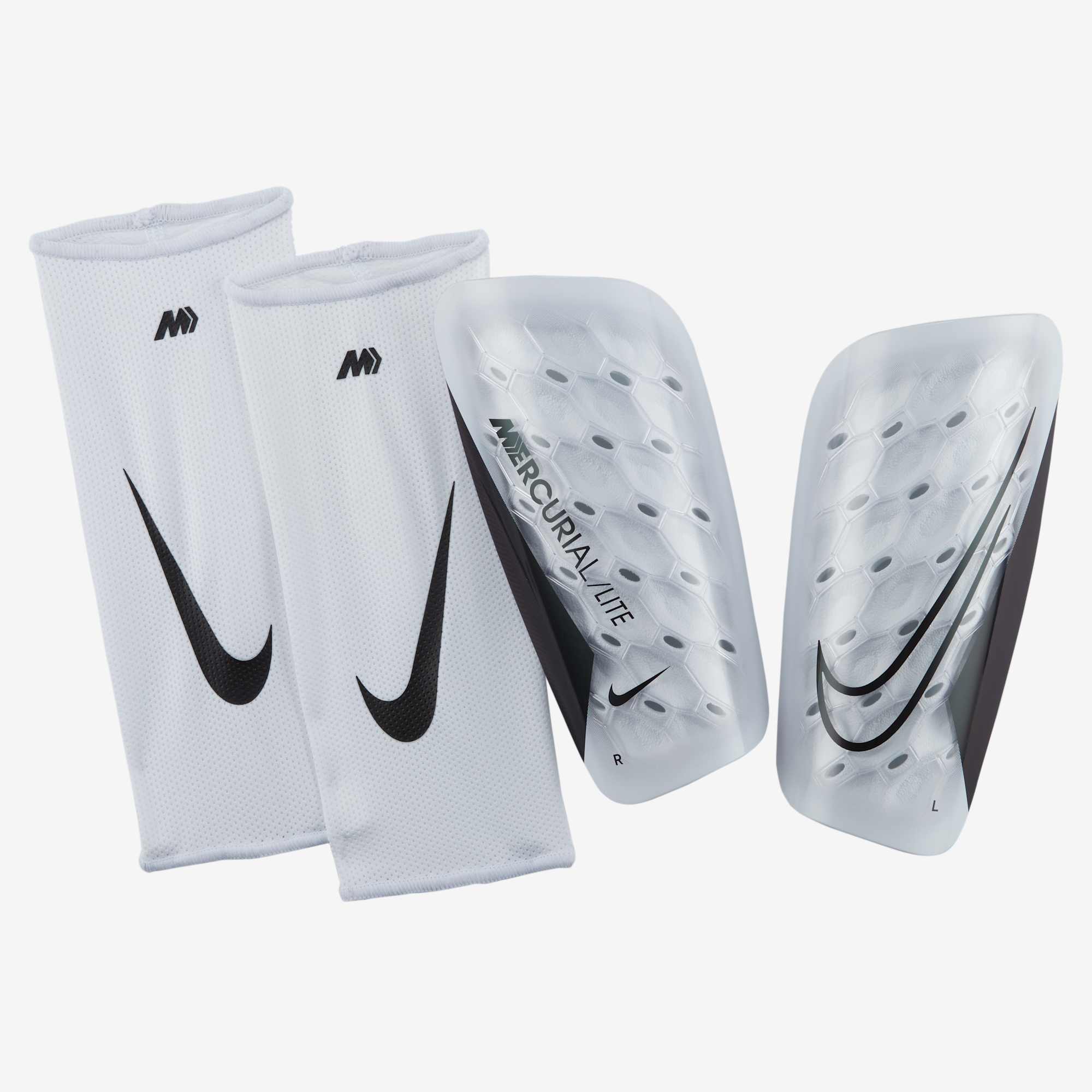 Nike Canilleras Mercurial Lite, BLANCO, hi-res