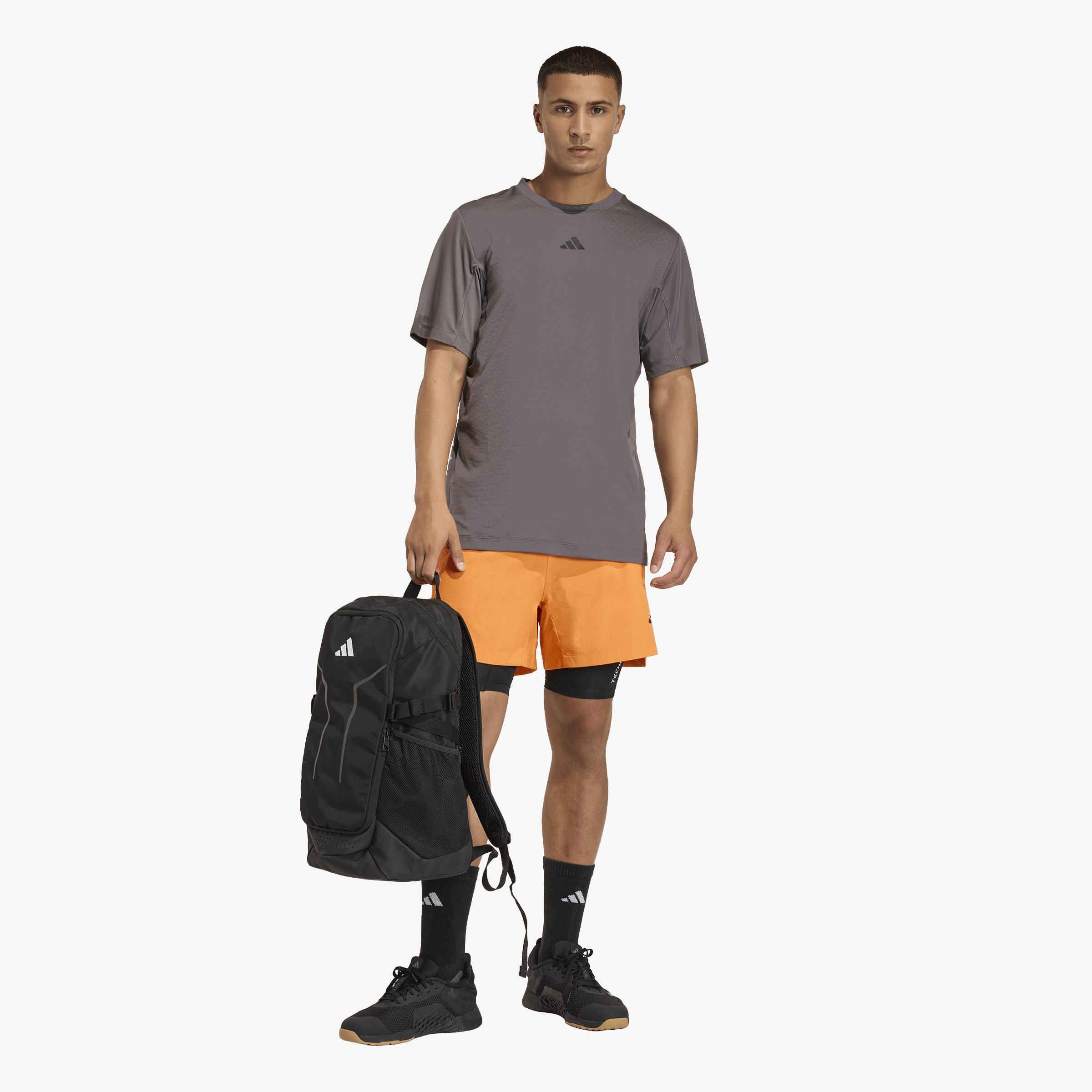 adidas Polera D4T Primelift 3 Stripes, GRIS, hi-res