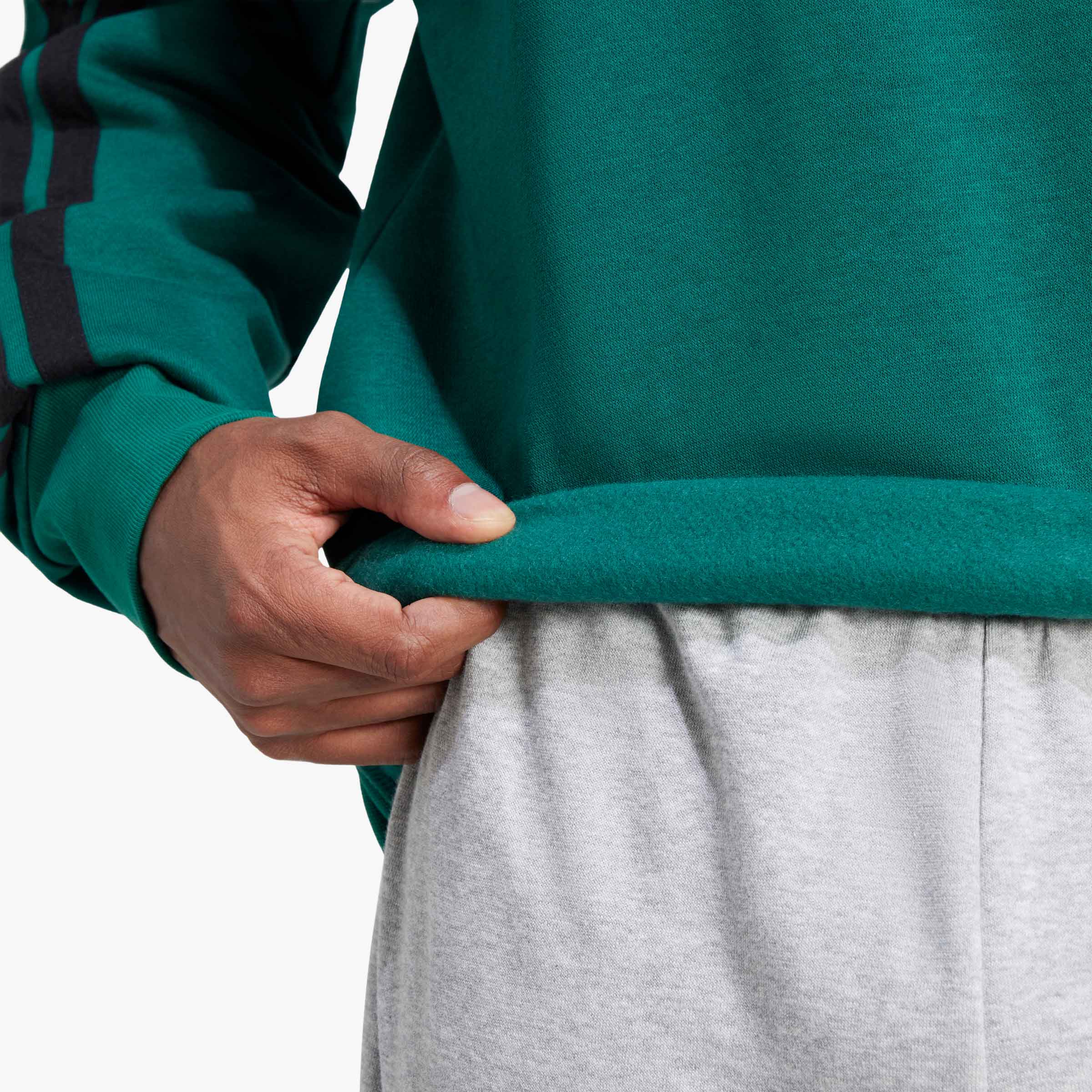 adidas Poler&oacute;n Essentials Fleece 3 Tiras, VERDE, hi-res