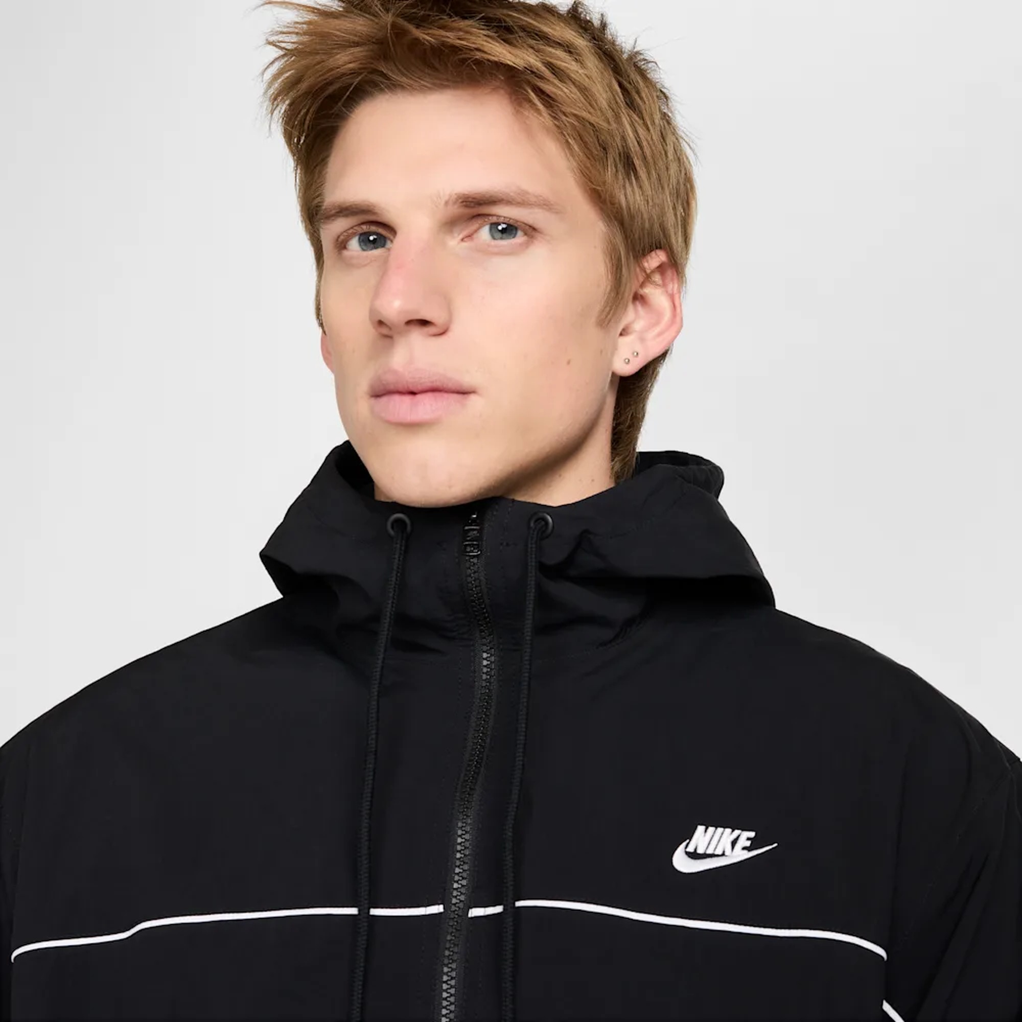 Nike Chaqueta Club, NEGRO, hi-res