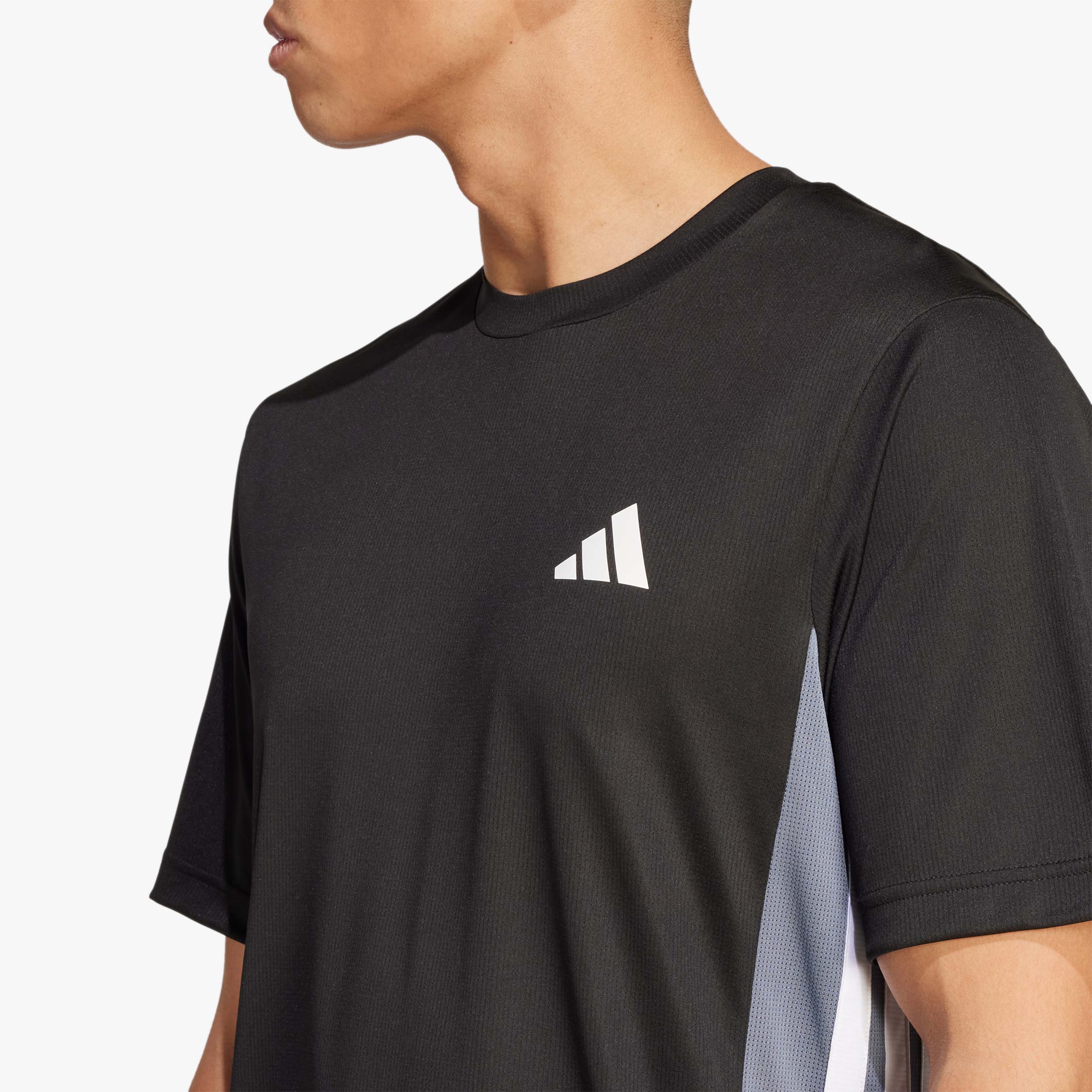 adidas Polera Train Essentials Seasonal Colorblock, NEGRO, hi-res