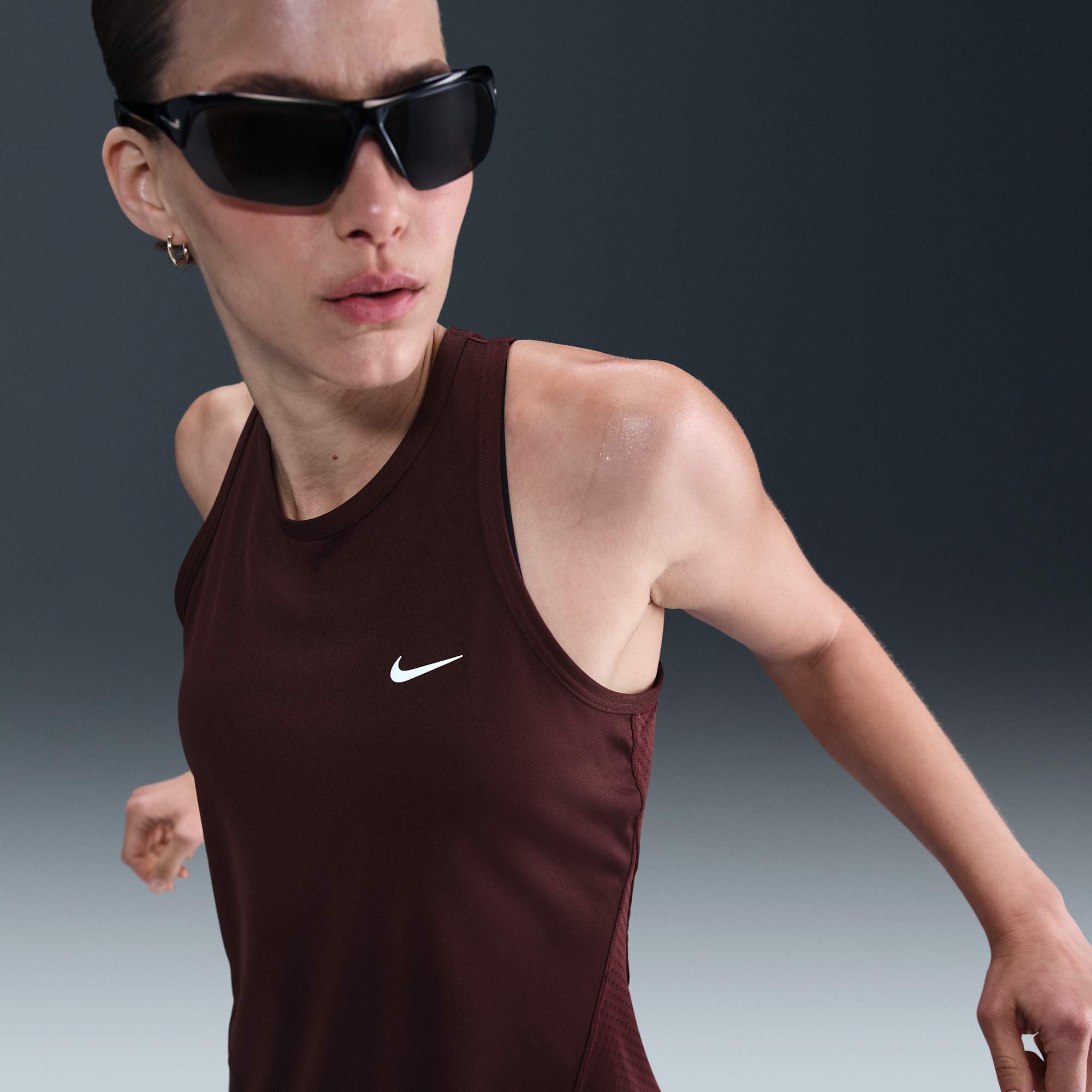 Nike Polera Tempo, ROJO, hi-res