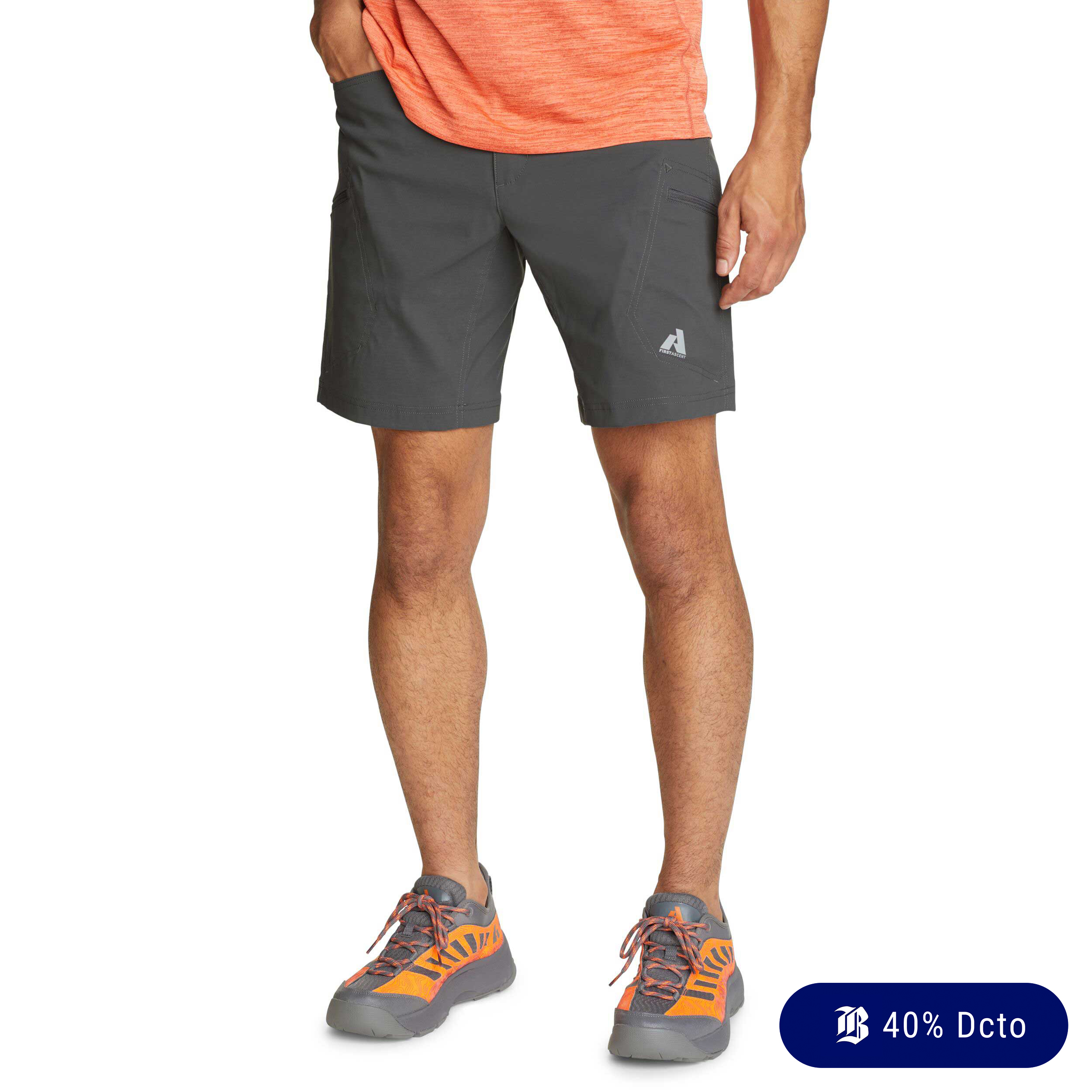 Eddie Bauer Guide Pro Short 9 Inch, GRIS, hi-res