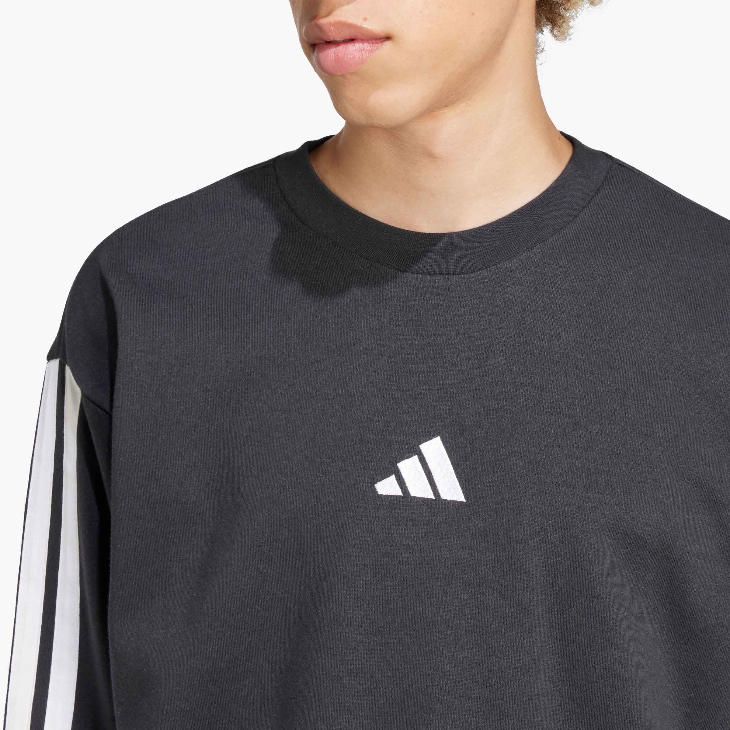 adidas Sudadera Essentials French Terry 3 bandas, NEGRO, hi-res