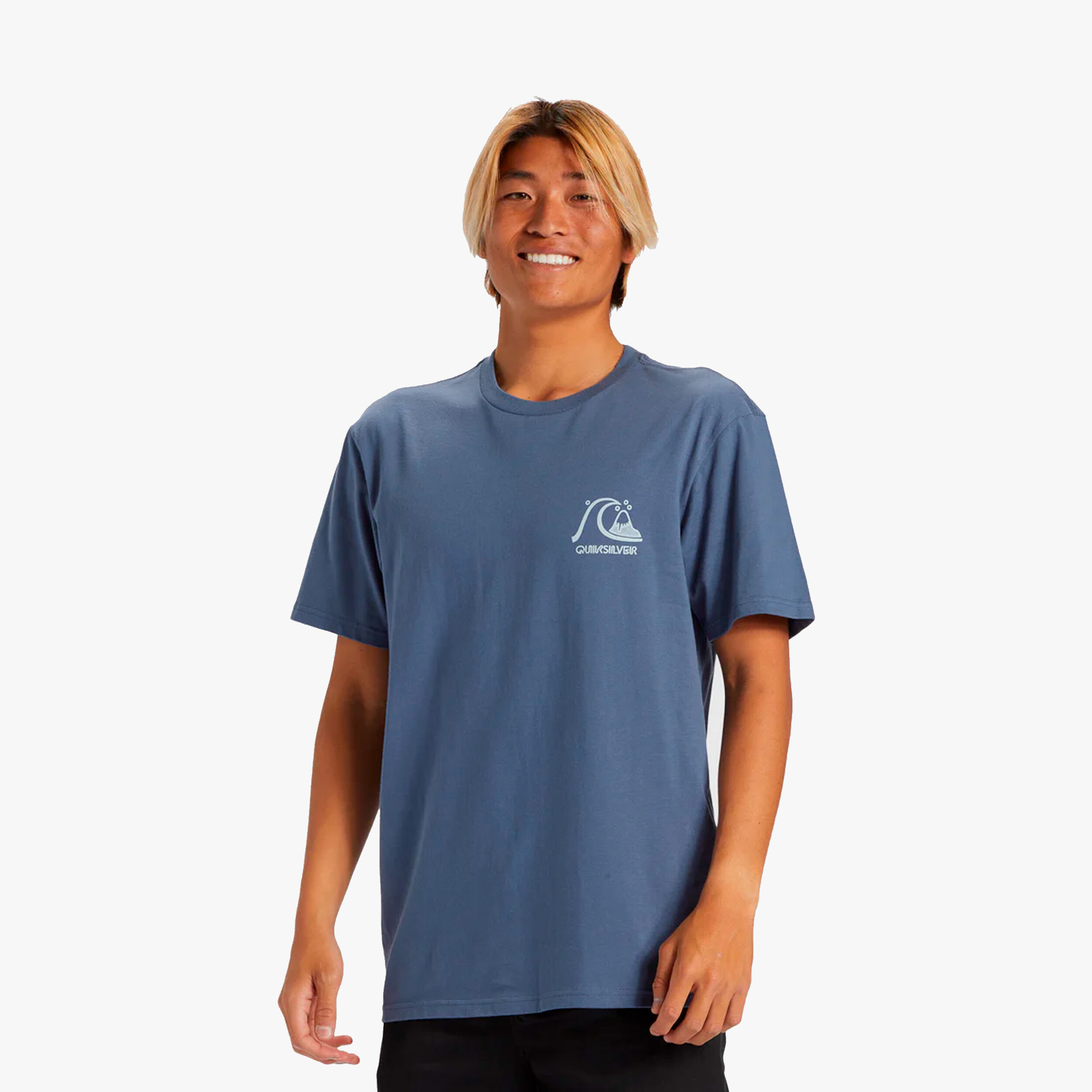 Quiksilver Polera Omni Checked, AZUL, hi-res