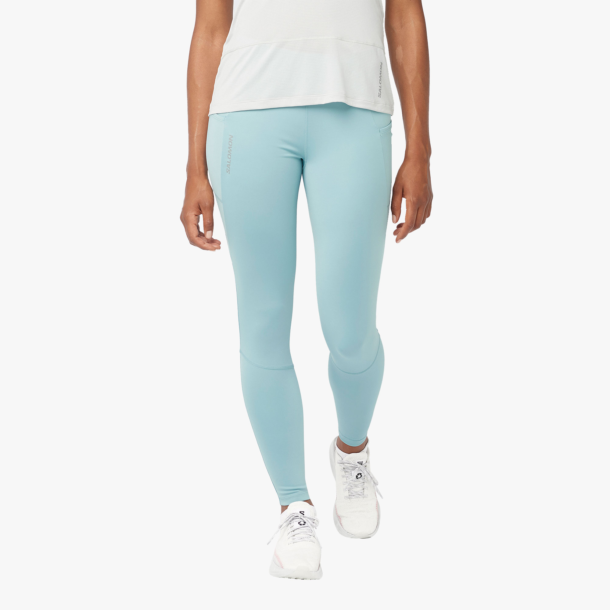 Salomon Calzas Cross Run 28'' Tight, AZUL, hi-res