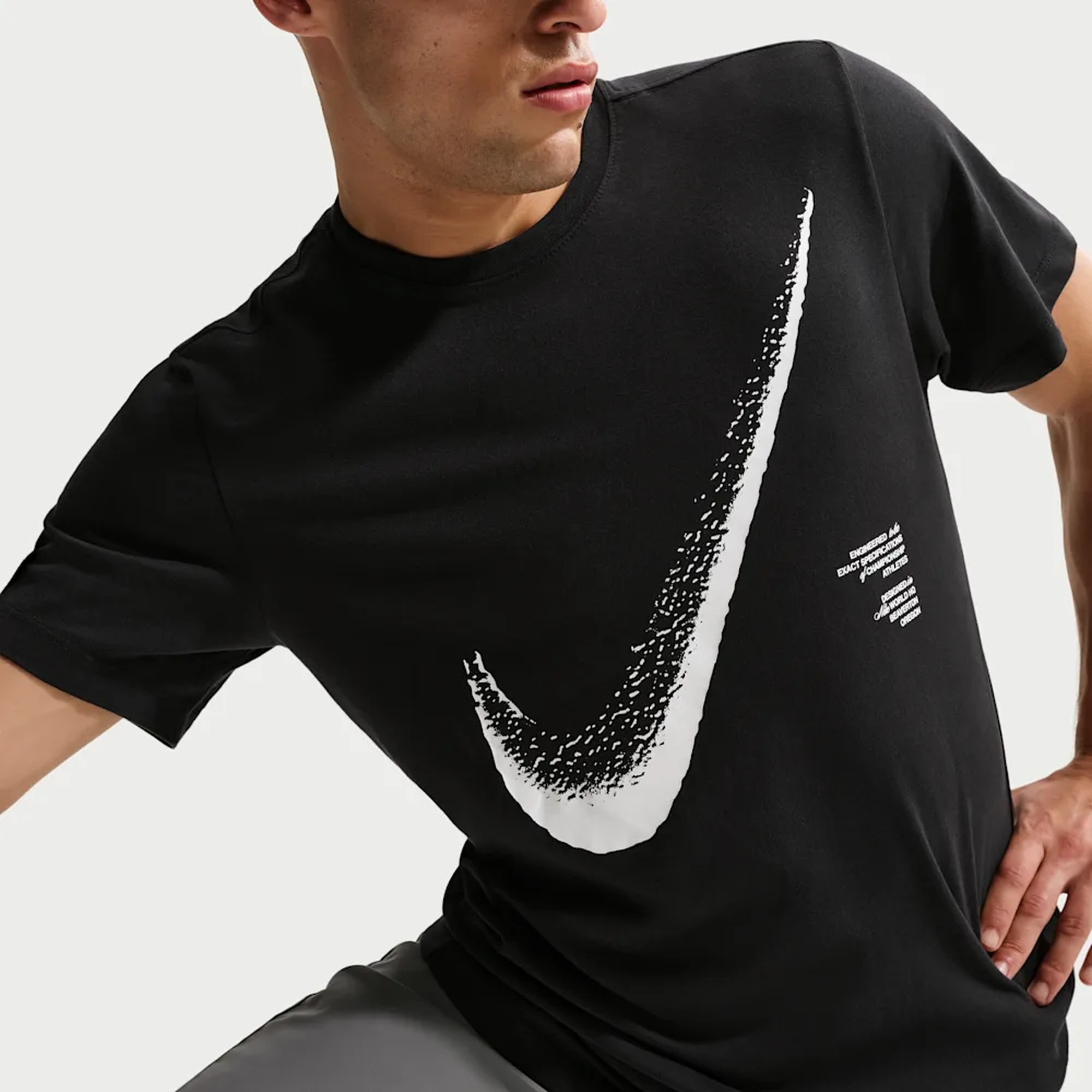 Nike Polera Dri-FIT Big Logo, NEGRO, hi-res