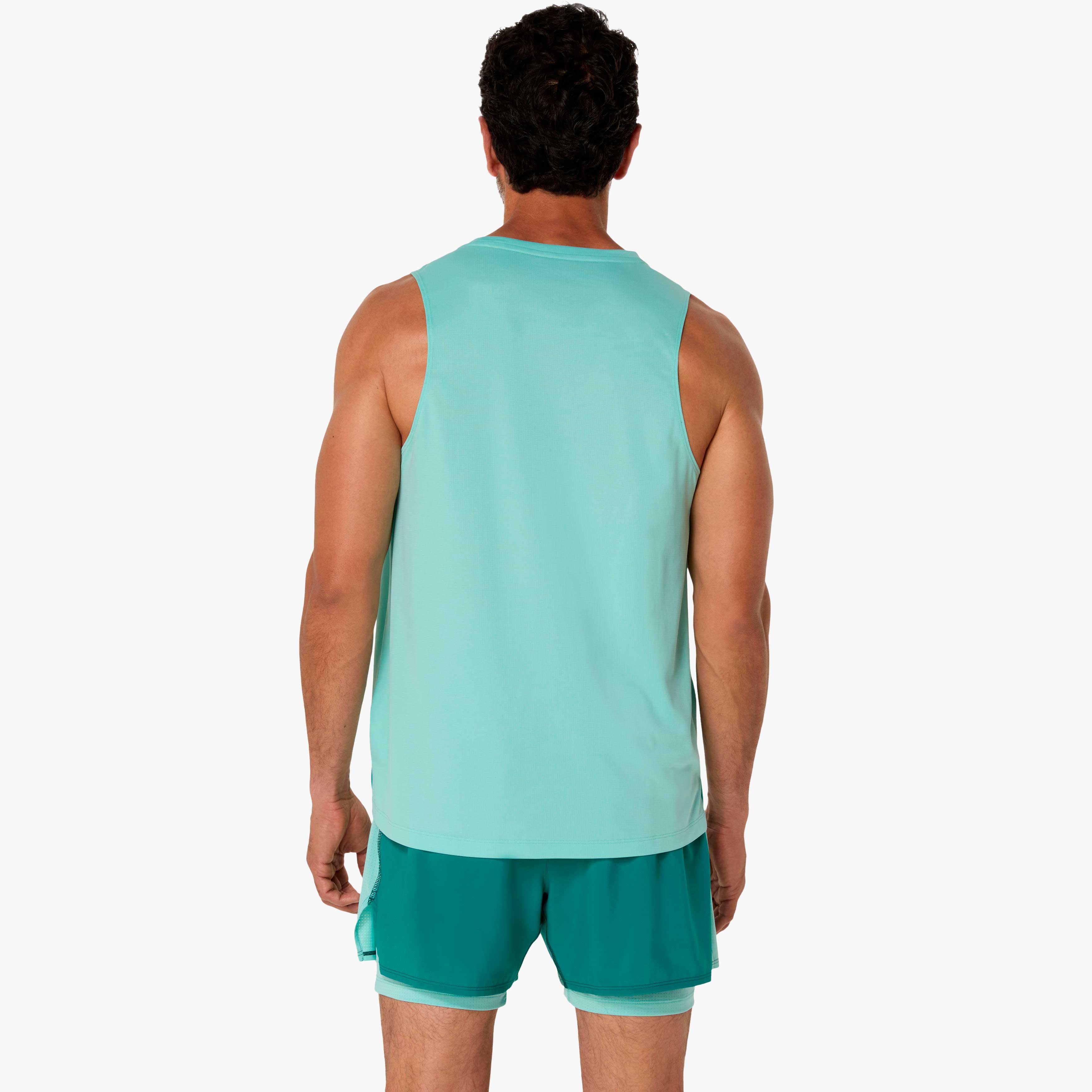 Asics Polera Silver Singlet, VERDE, hi-res