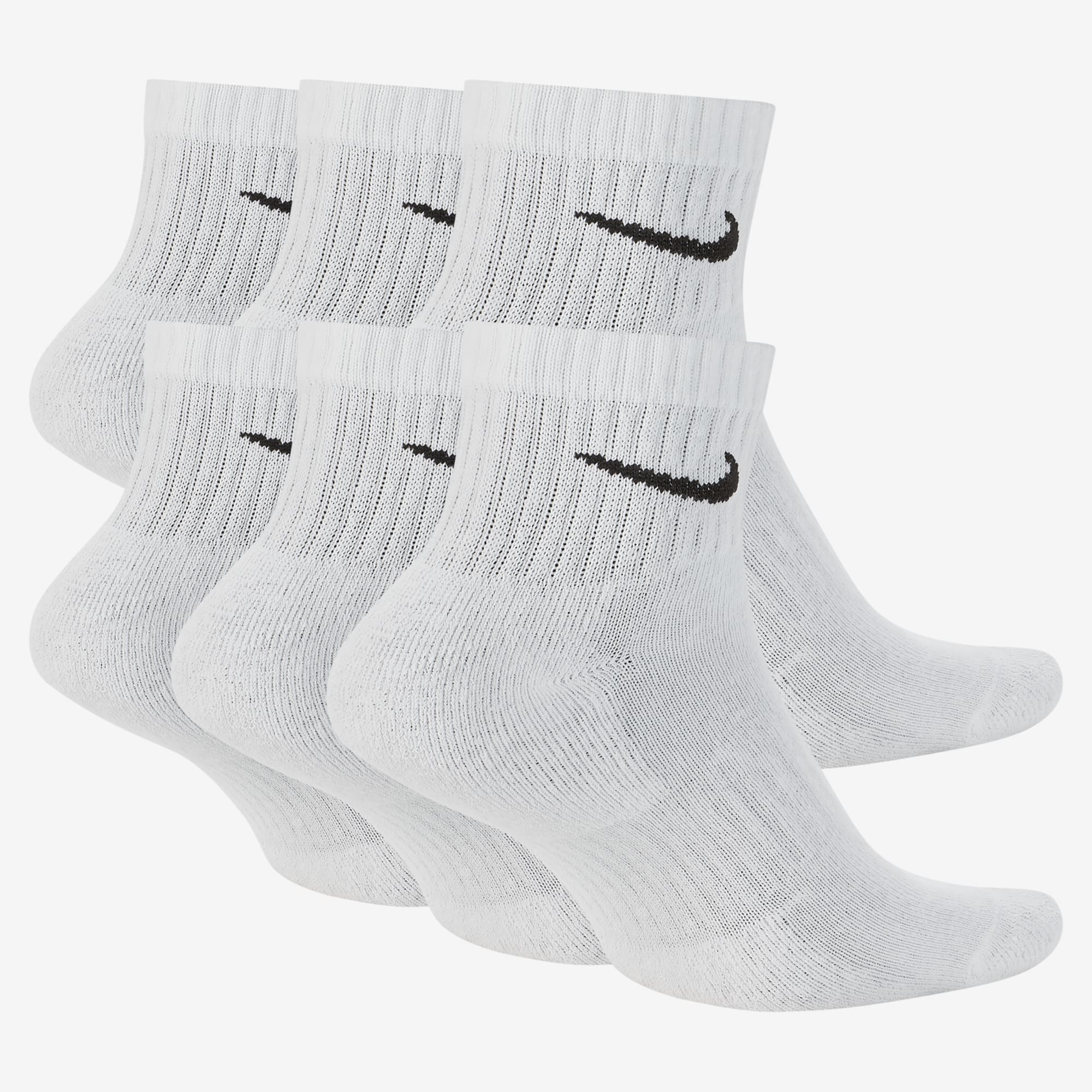Nike Everyday Cushioned Tobilleras 6 Pares, BLANCO, hi-res