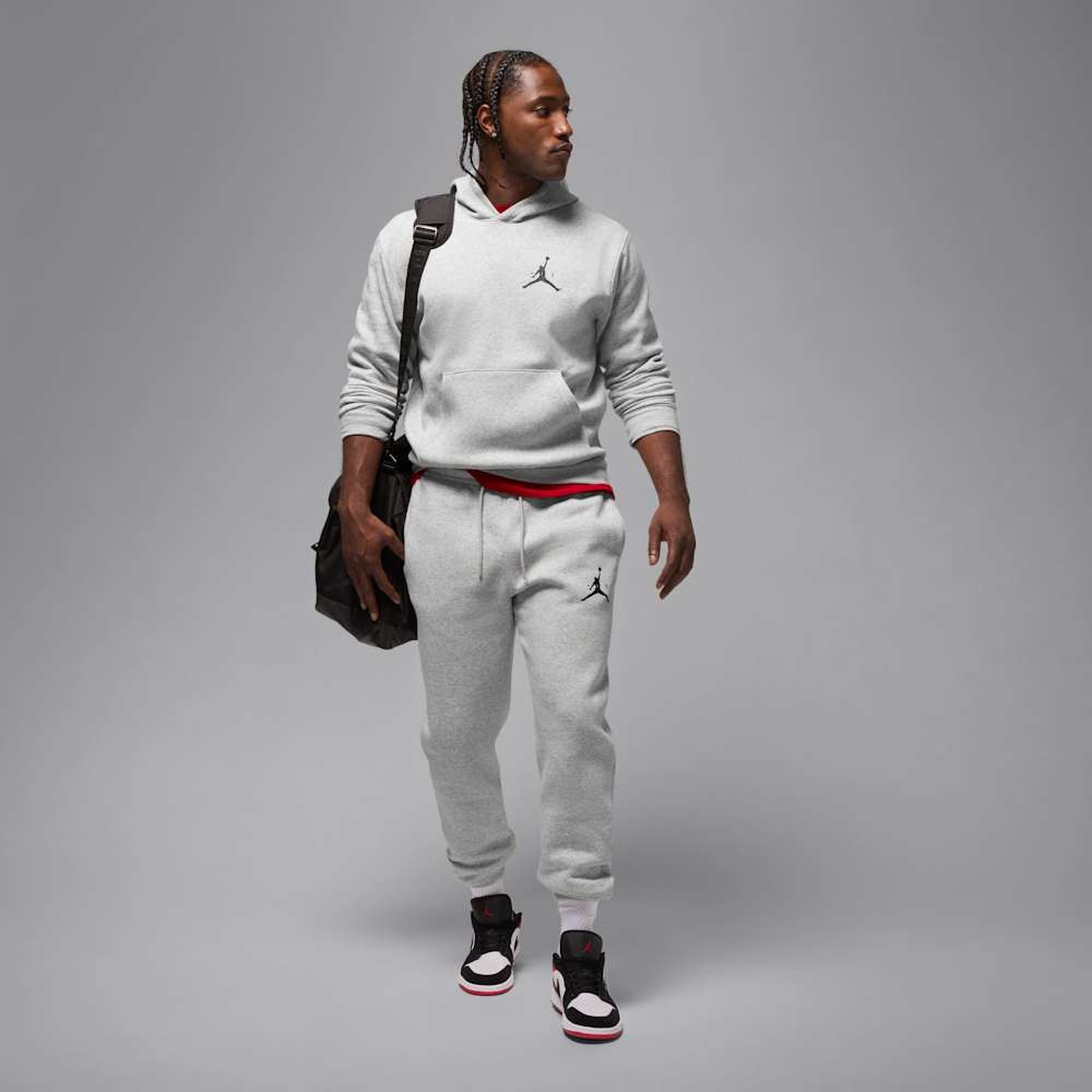 Jordan Pantal&oacute;n Jumpman Fleece, NEGRO, hi-res