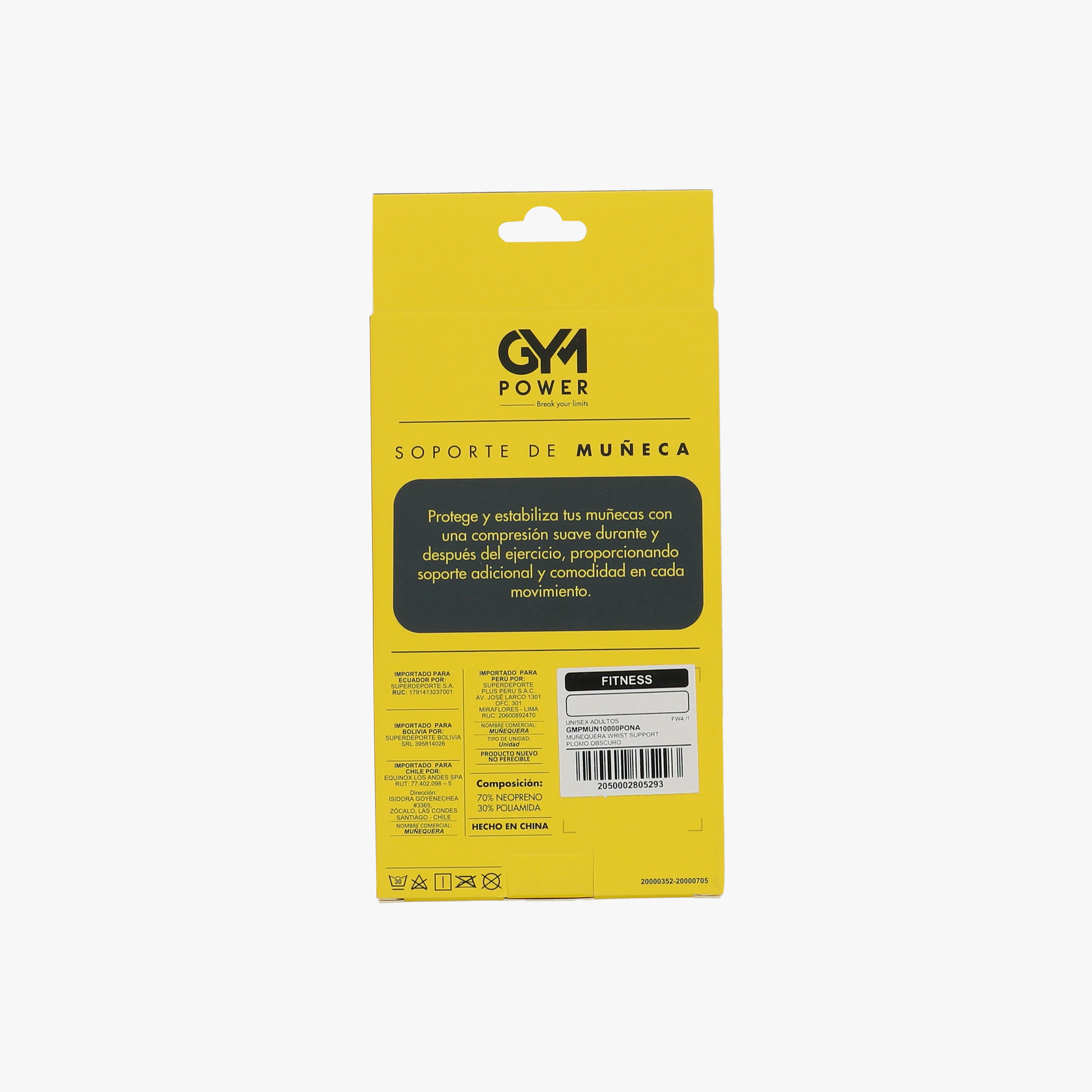Gym Power Wrist Support, GRIS, hi-res