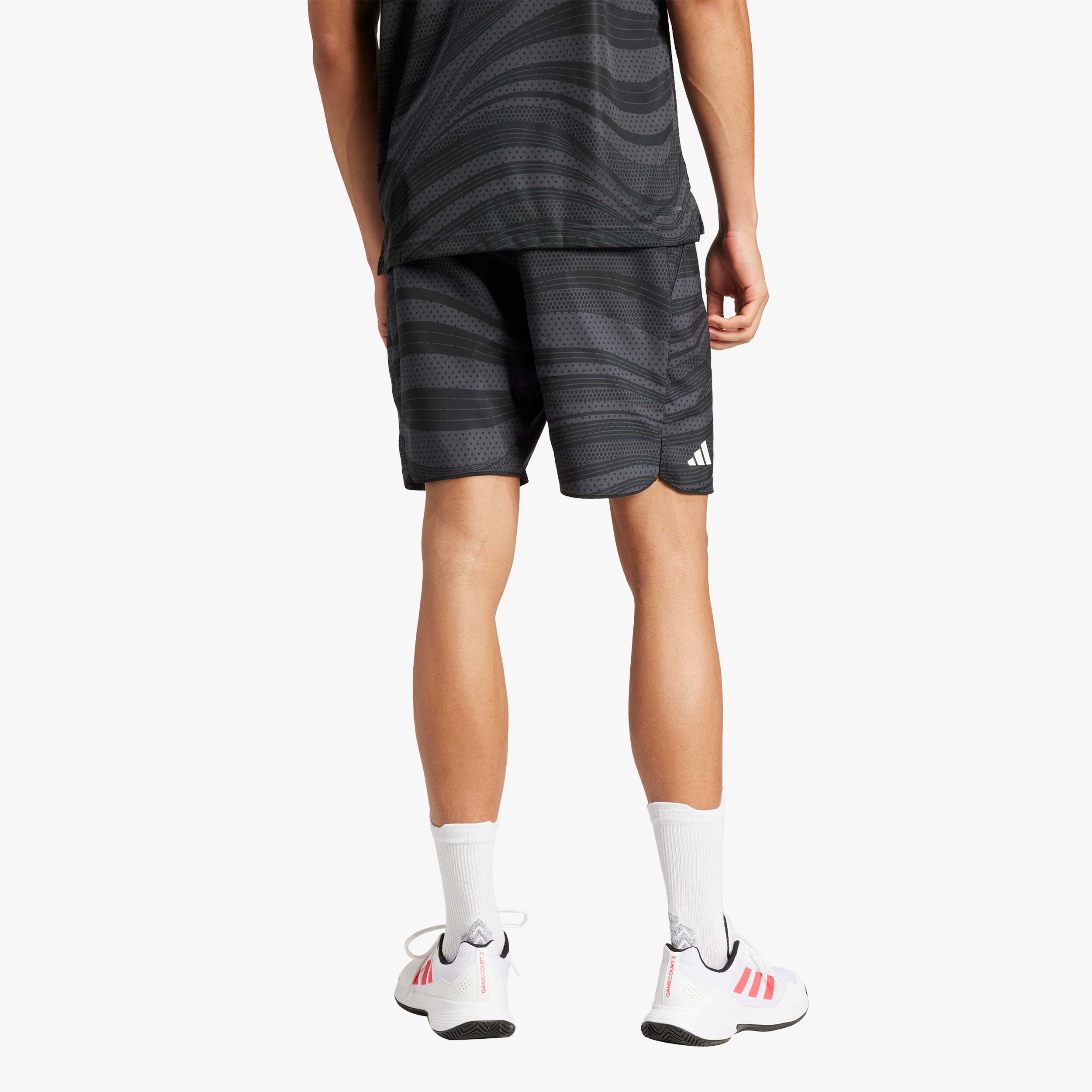 adidas Shorts de Tenis Club Climacool Estampados, GRIS, hi-res