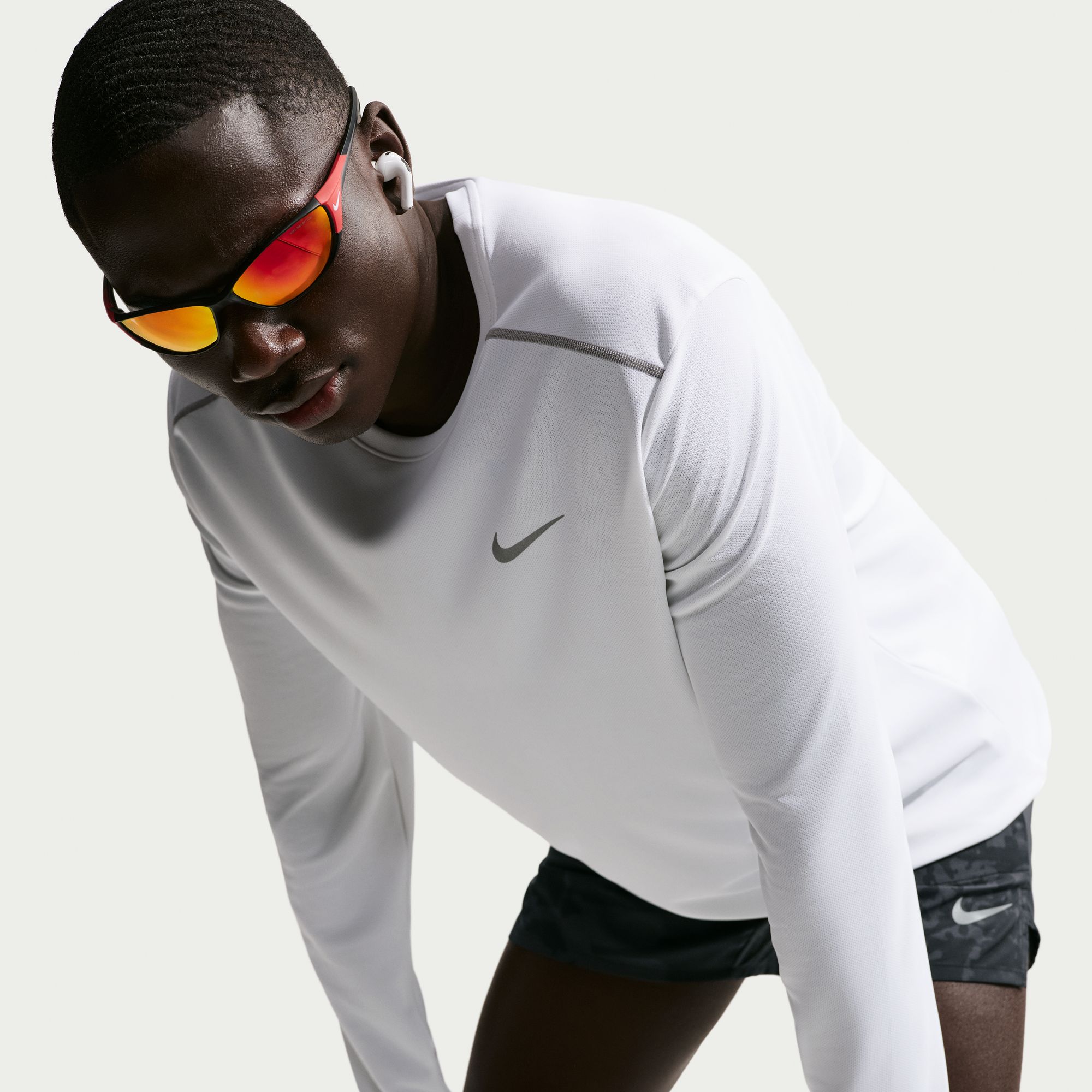 Nike Polera Miler, BLANCO, hi-res