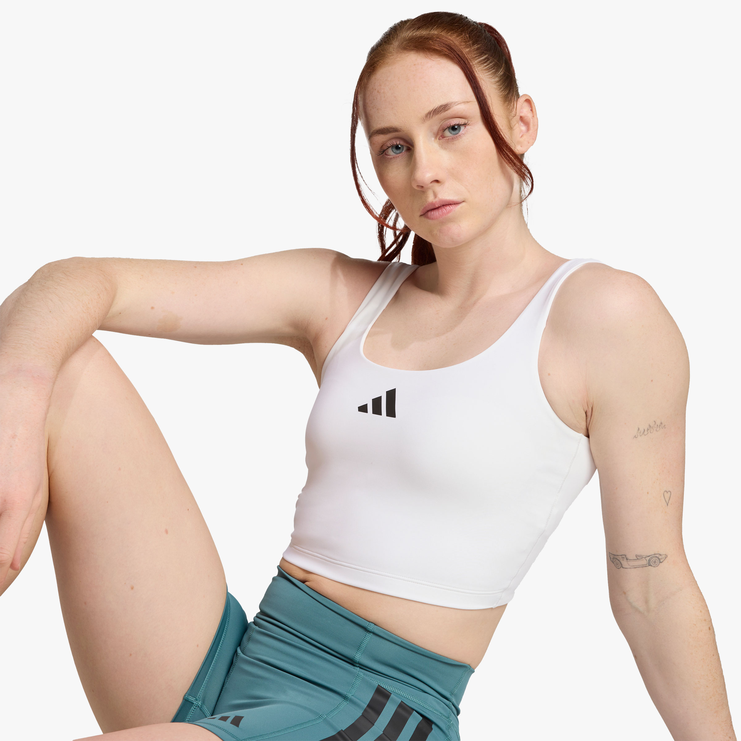 adidas Top deportivo Power Soporte Ligero, BLANCO, hi-res