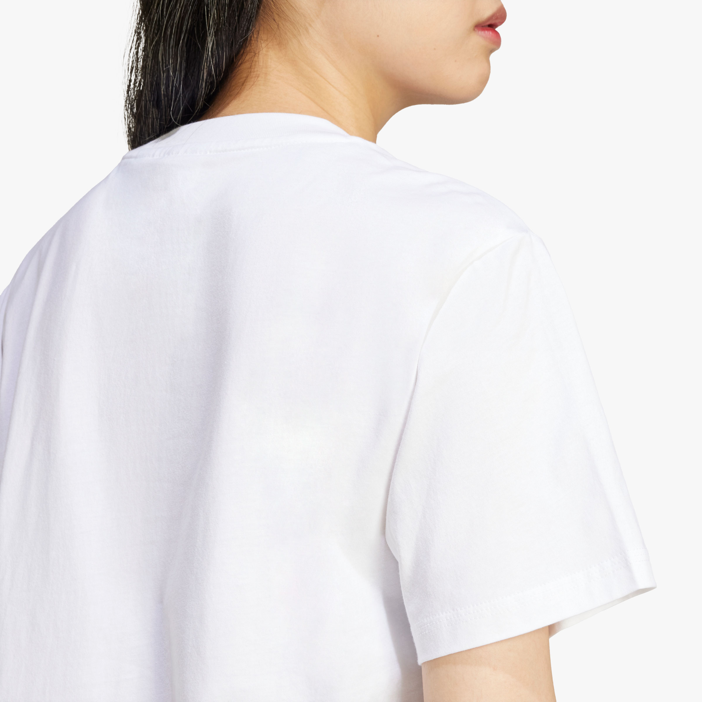 adidas Polera Essentials Logo Peque&ntilde;o Algod&oacute;n, BLANCO, hi-res