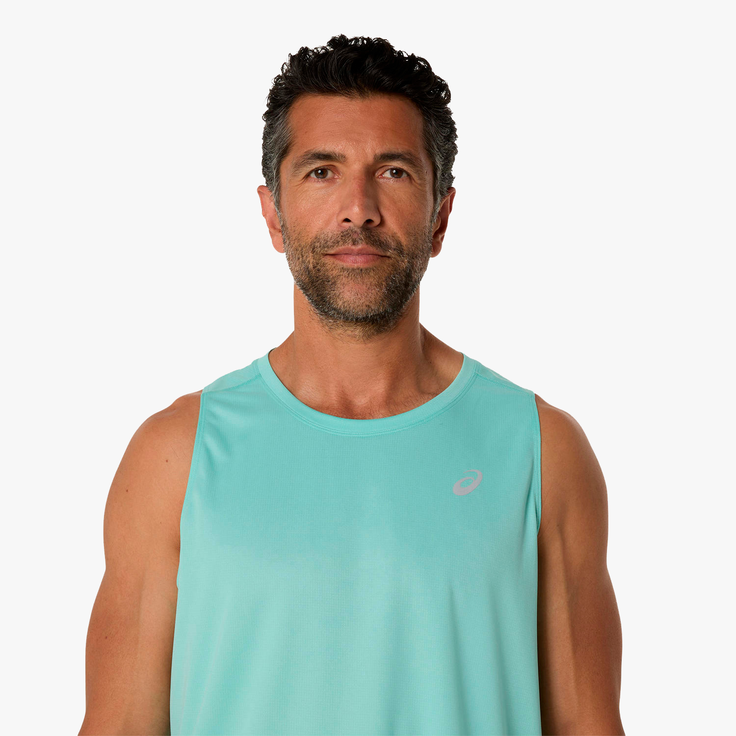 Asics Polera Silver Singlet, VERDE, hi-res